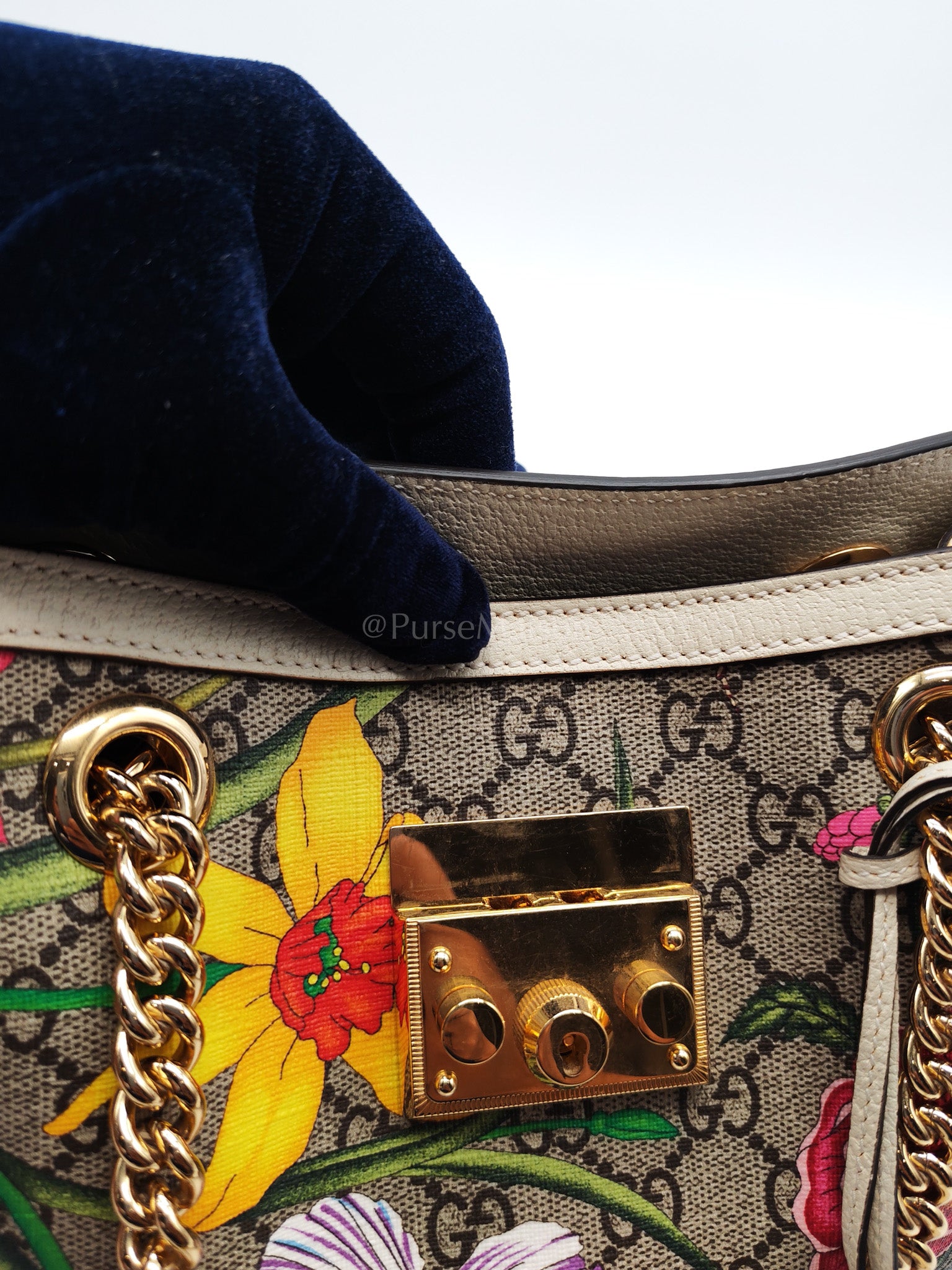 Padlock Flora in Supreme Canvas Tote Bag | Purse Maison Luxury Bags Shop