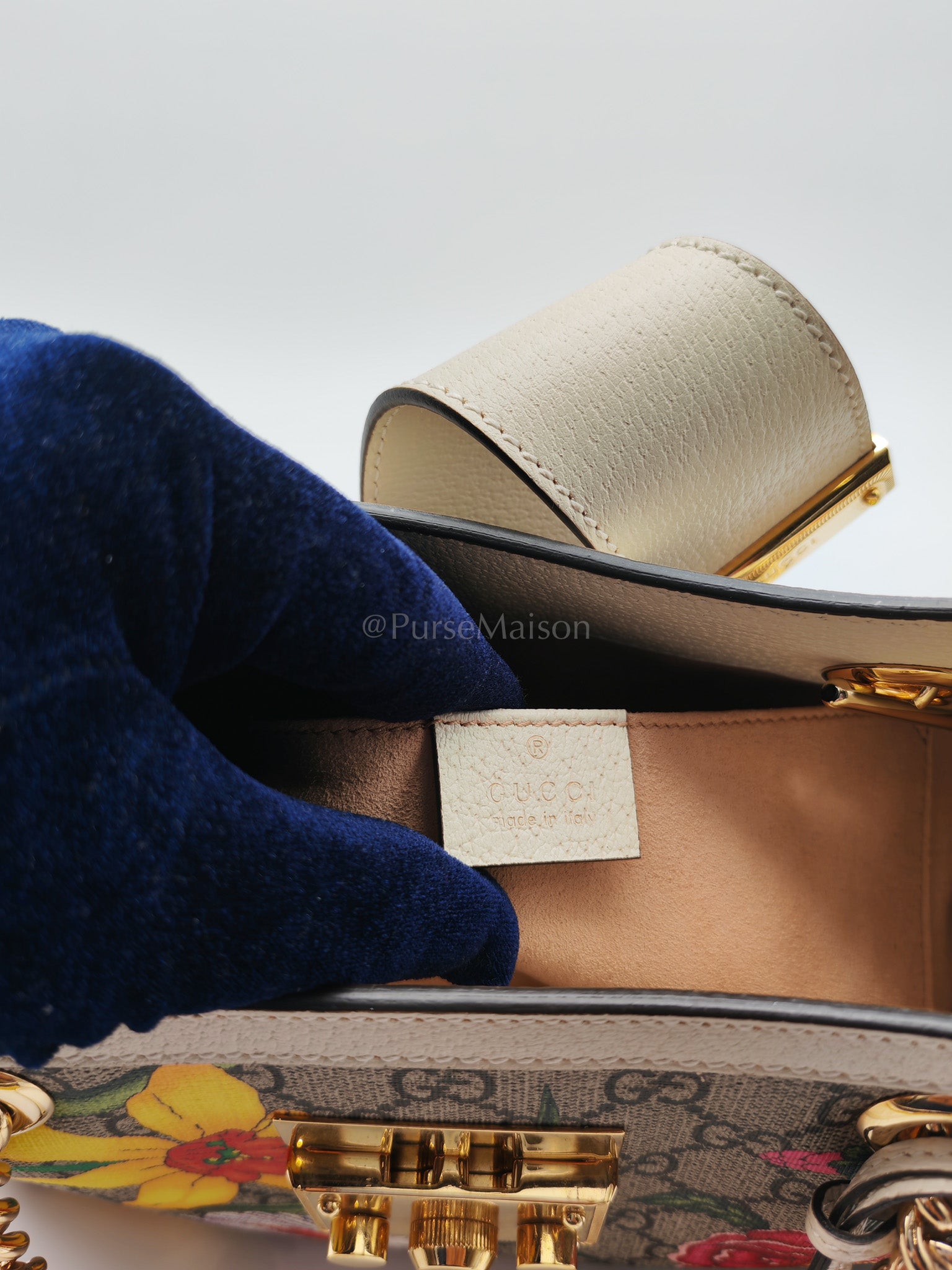 Padlock Flora in Supreme Canvas Tote Bag | Purse Maison Luxury Bags Shop