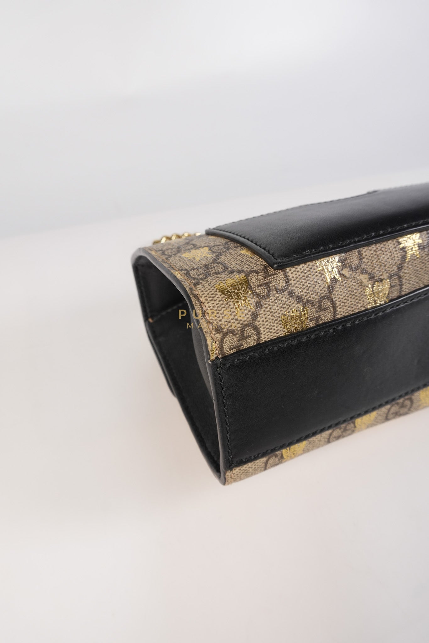 Padlock Mini Bees Supreme Canvas & Gold Hardware | Purse Maison Luxury Bags Shop