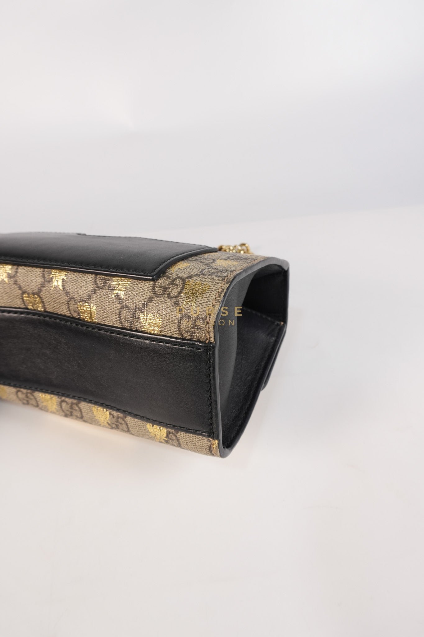 Padlock Mini Bees Supreme Canvas & Gold Hardware | Purse Maison Luxury Bags Shop