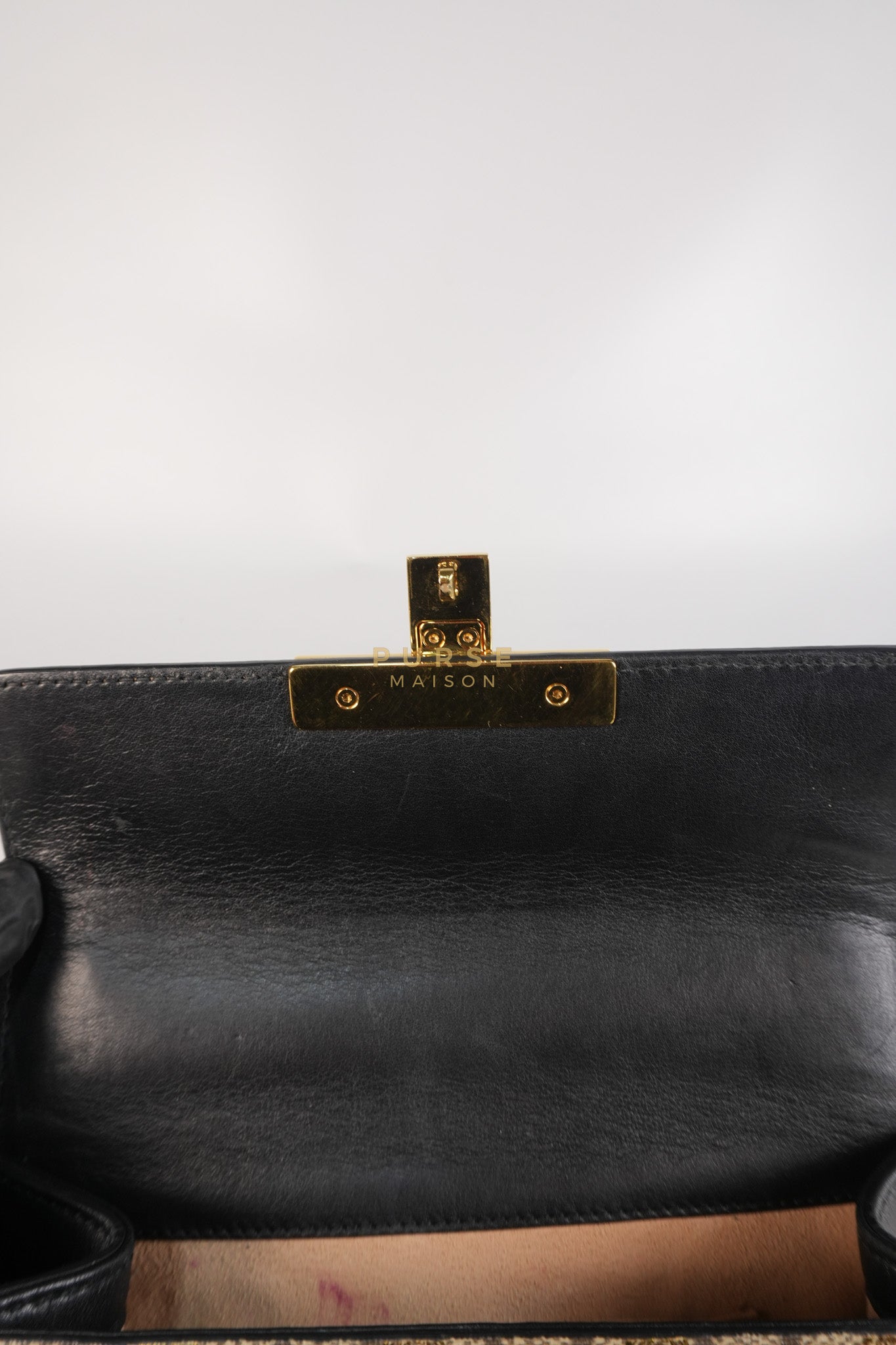 Padlock Mini Bees Supreme Canvas & Gold Hardware | Purse Maison Luxury Bags Shop