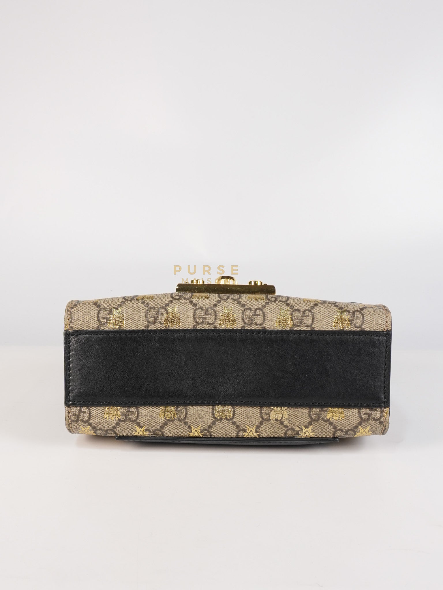 Padlock Mini Bees Supreme Canvas & Gold Hardware | Purse Maison Luxury Bags Shop