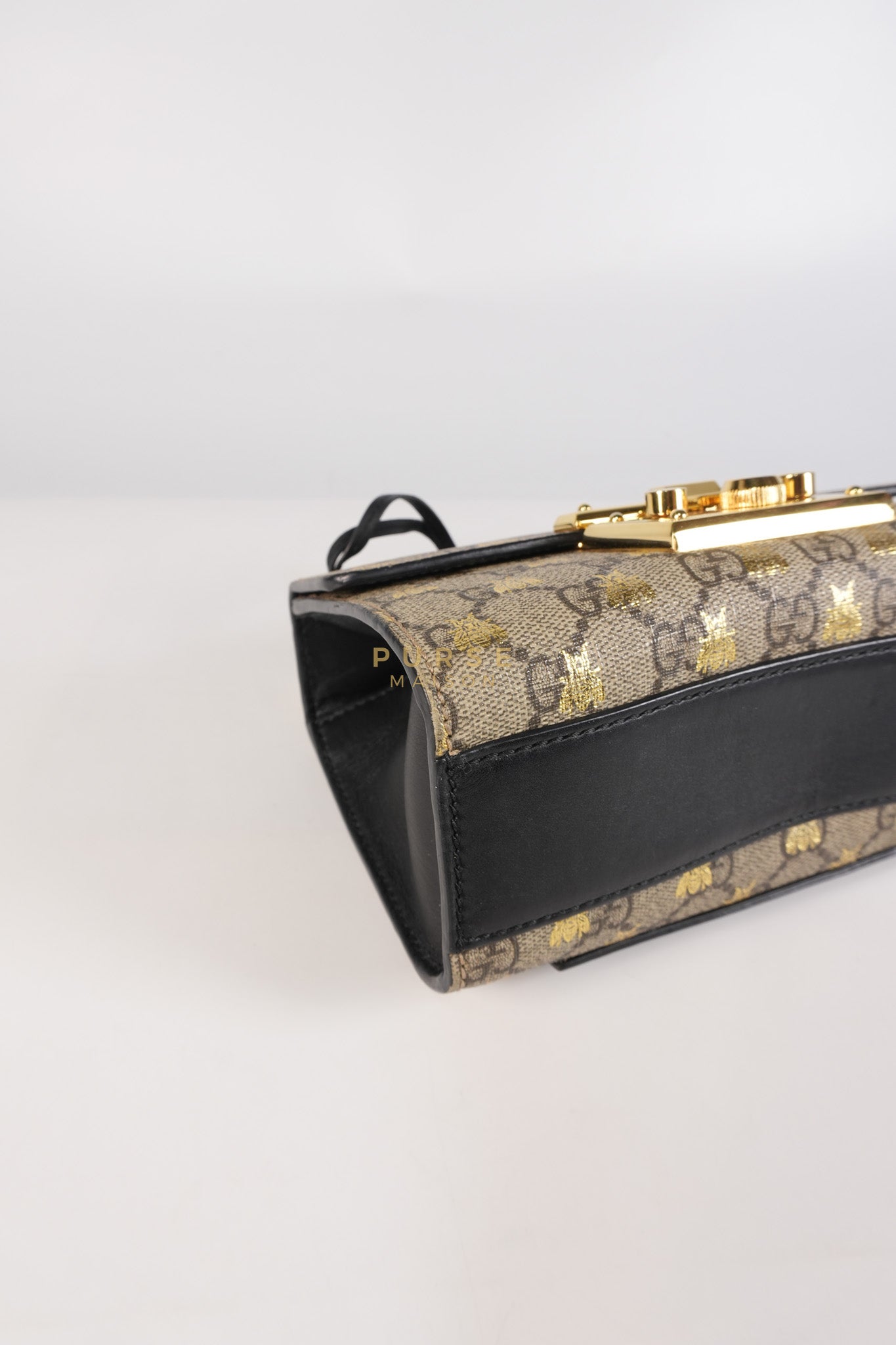 Padlock Mini Bees Supreme Canvas & Gold Hardware | Purse Maison Luxury Bags Shop