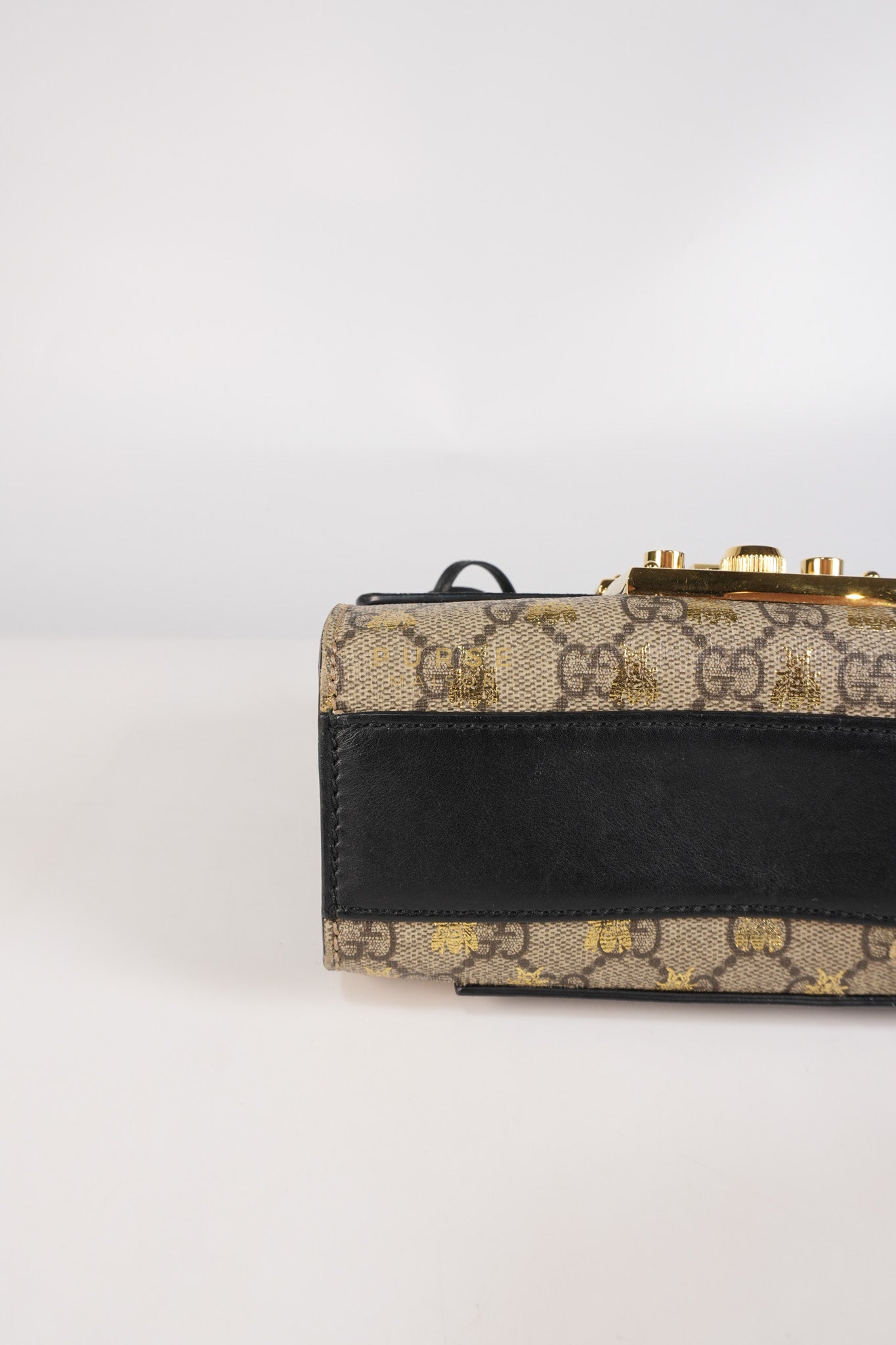 Padlock Mini Bees Supreme Canvas & Gold Hardware | Purse Maison Luxury Bags Shop