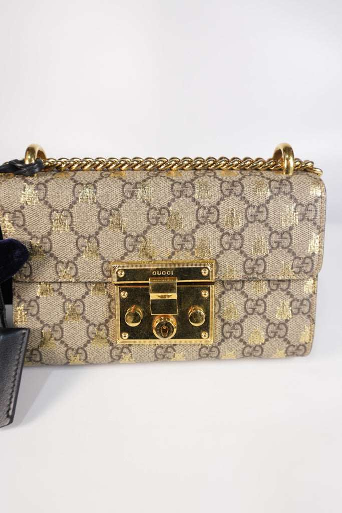 Padlock Mini in GG Bees Supreme Canvas | Purse Maison Luxury Bags Shop
