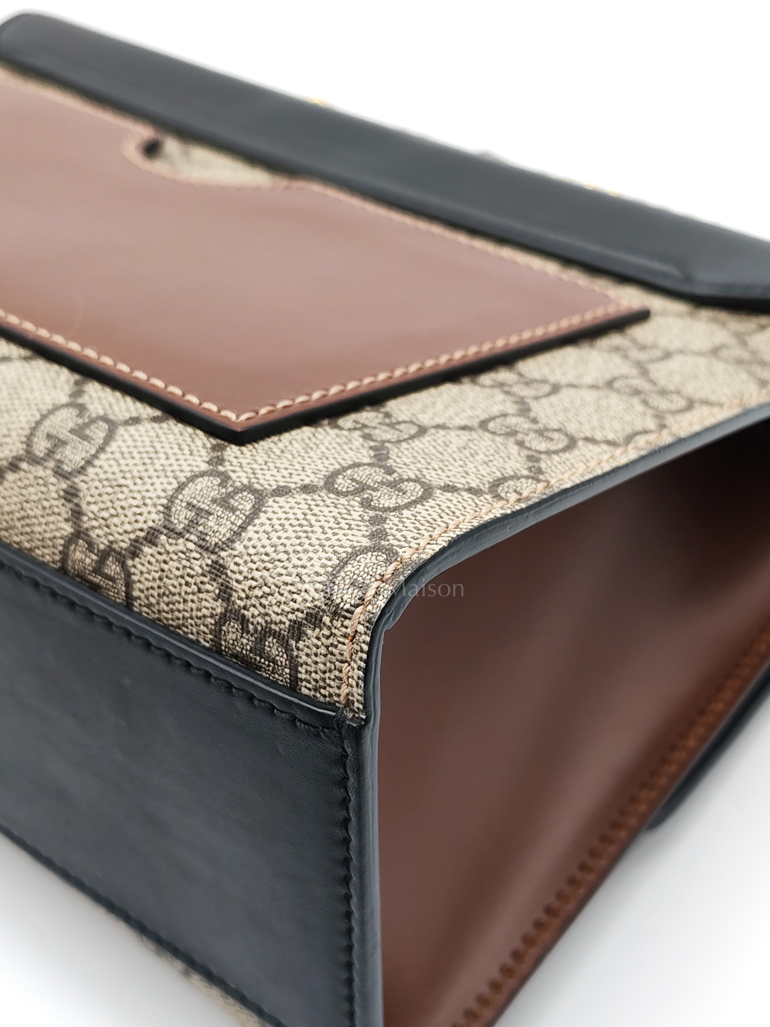 Padlock Shoulder Bag Medium in GG Supreme Canvas & Gold Hardware | Purse Maison Luxury Bags Shop