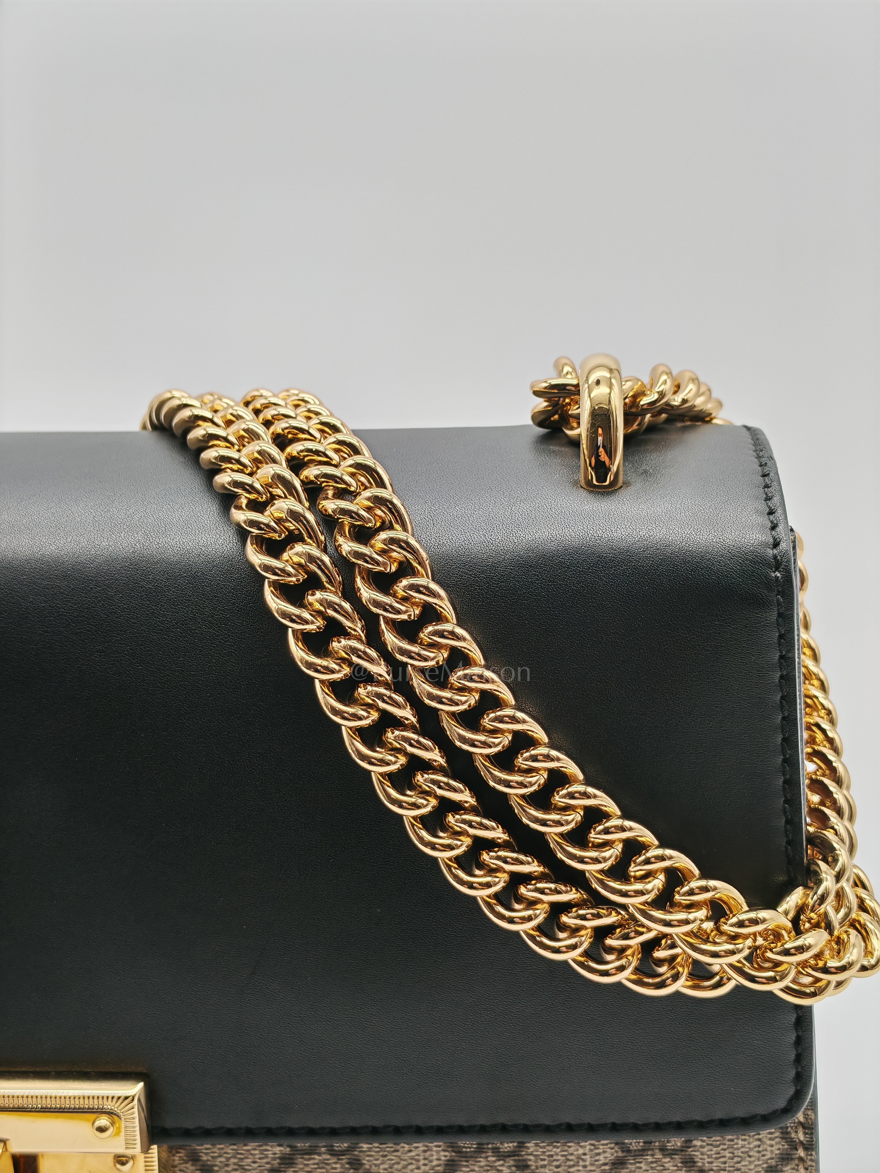 Padlock Shoulder Bag Medium in GG Supreme Canvas & Gold Hardware | Purse Maison Luxury Bags Shop