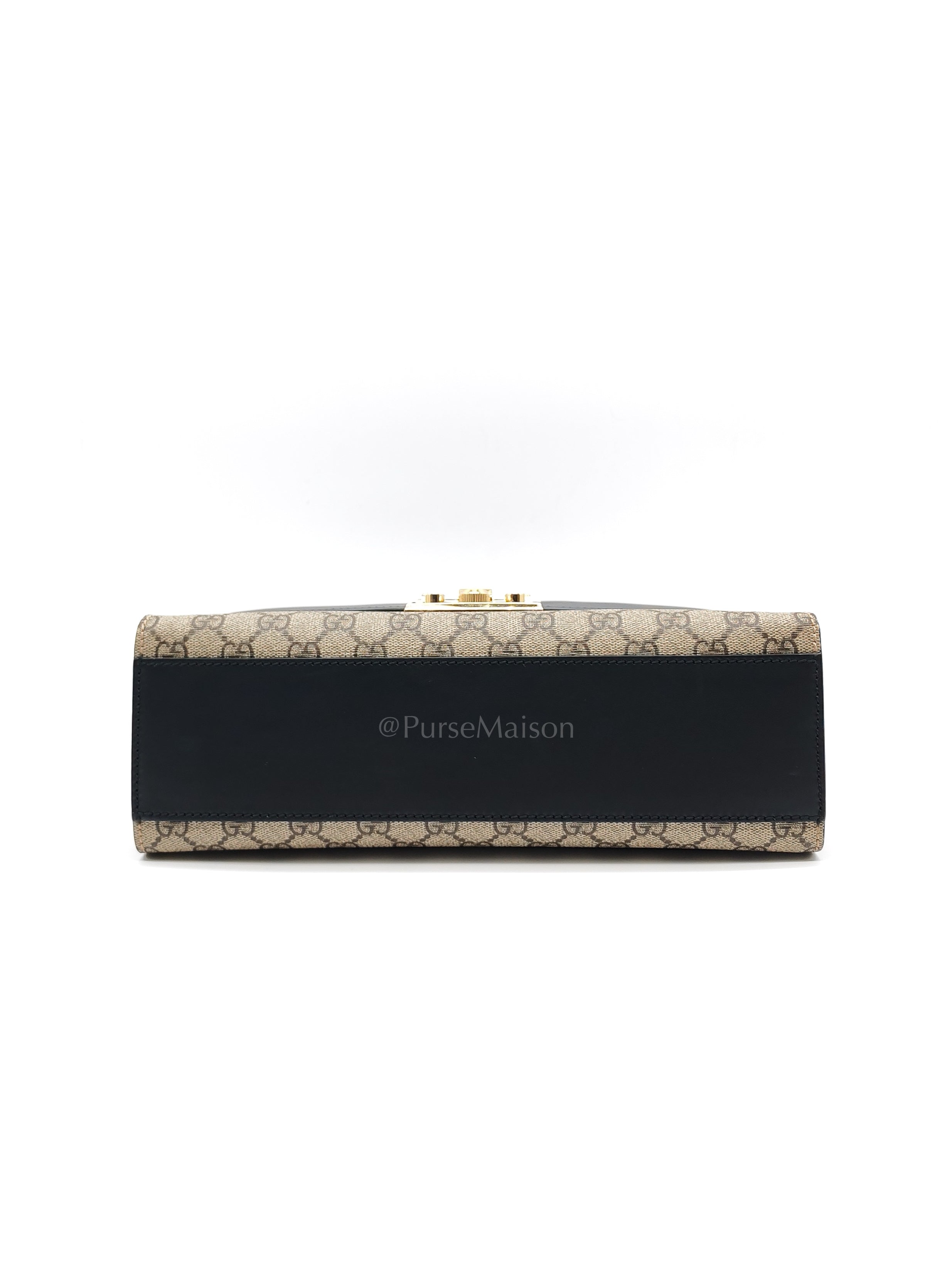 Padlock Shoulder Bag Medium in GG Supreme Canvas & Gold Hardware | Purse Maison Luxury Bags Shop