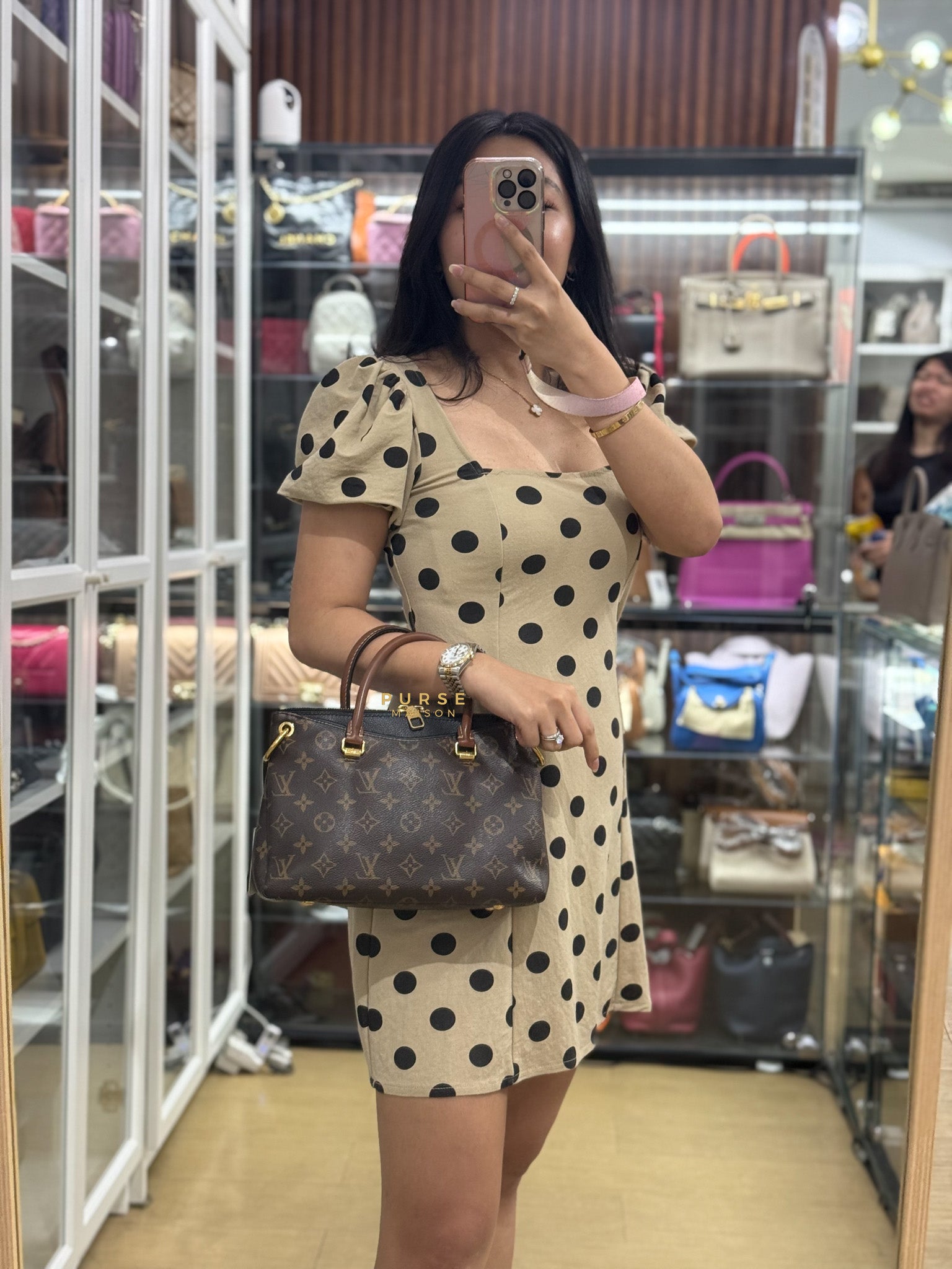 Pallas BB Monogram 2Way Black Bag (Date code: SP1135) | Purse Maison Luxury Bags Shop