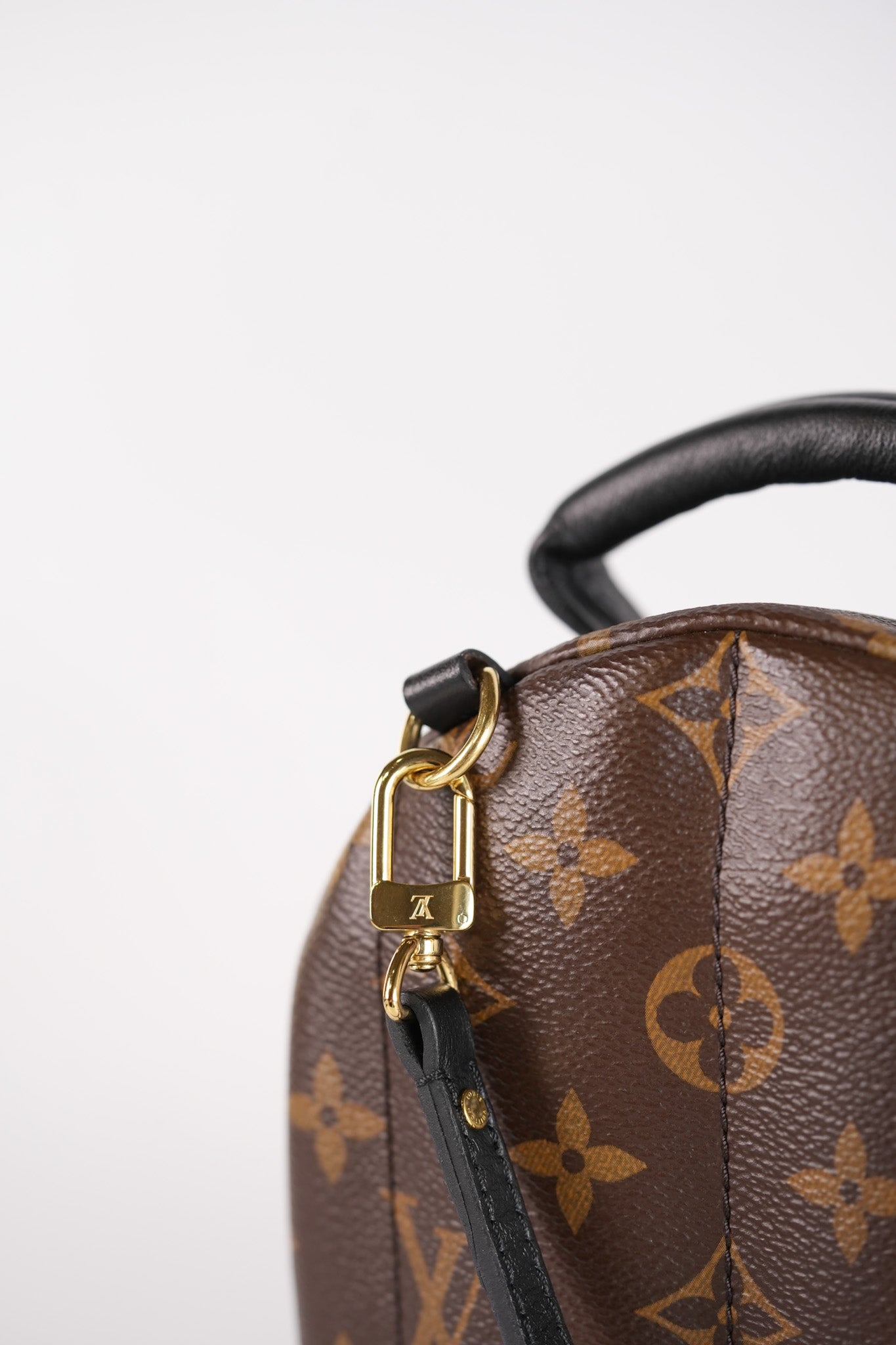Palm Spring Mini in Monogram Canvas & Gold Hardware Microchip | Purse Maison Luxury Bags Shop