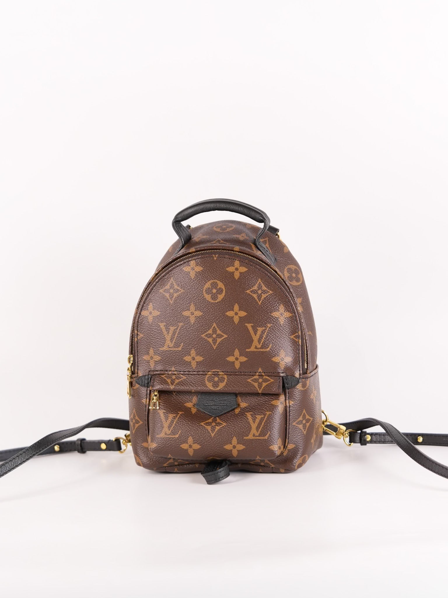 Palm Spring Mini in Monogram Canvas & Gold Hardware Microchip | Purse Maison Luxury Bags Shop