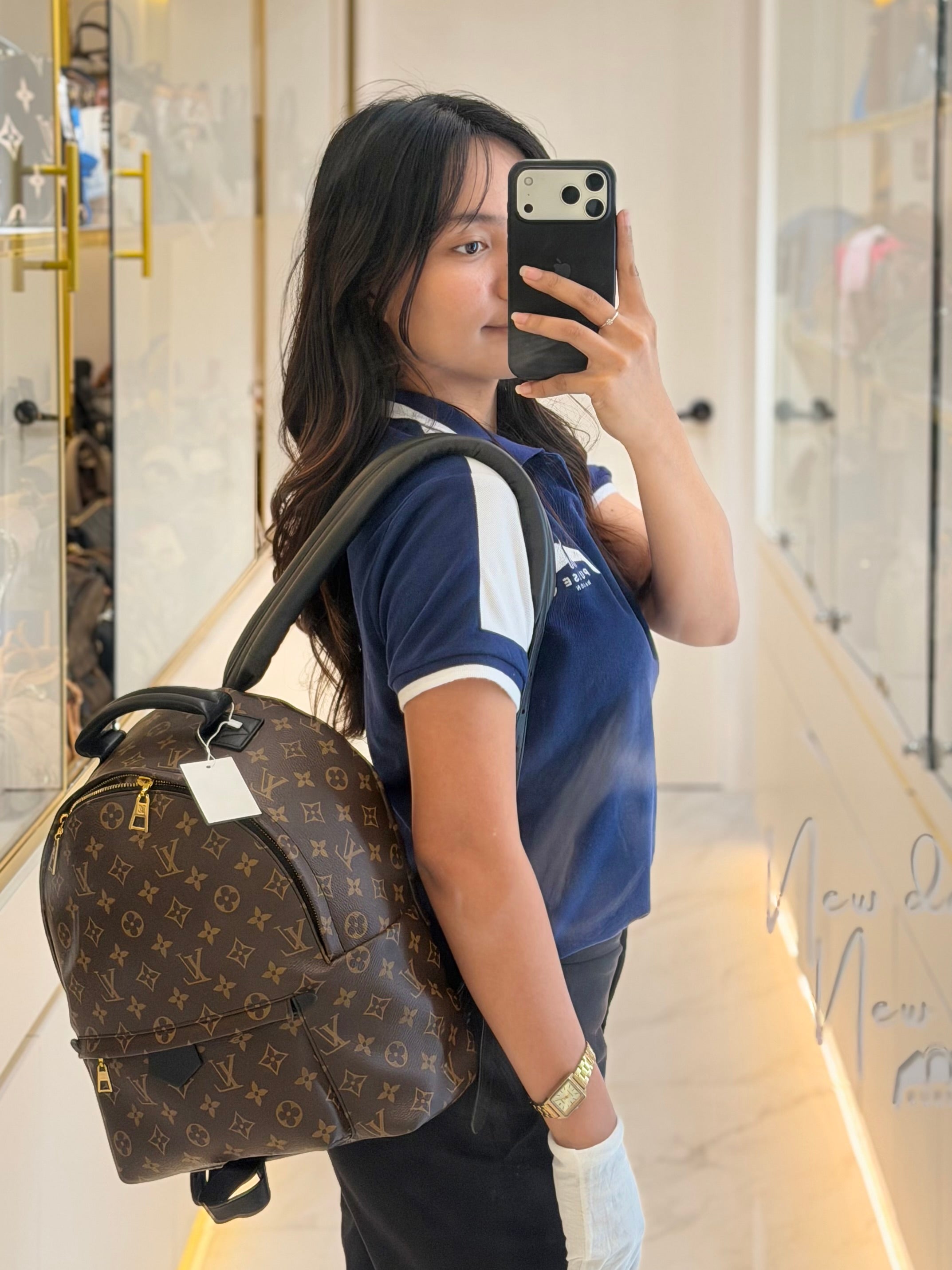 Palm Spring MM in Monogram Canvas Backpack (Date Code: PL2159) | Purse Maison Luxury Bags Shop