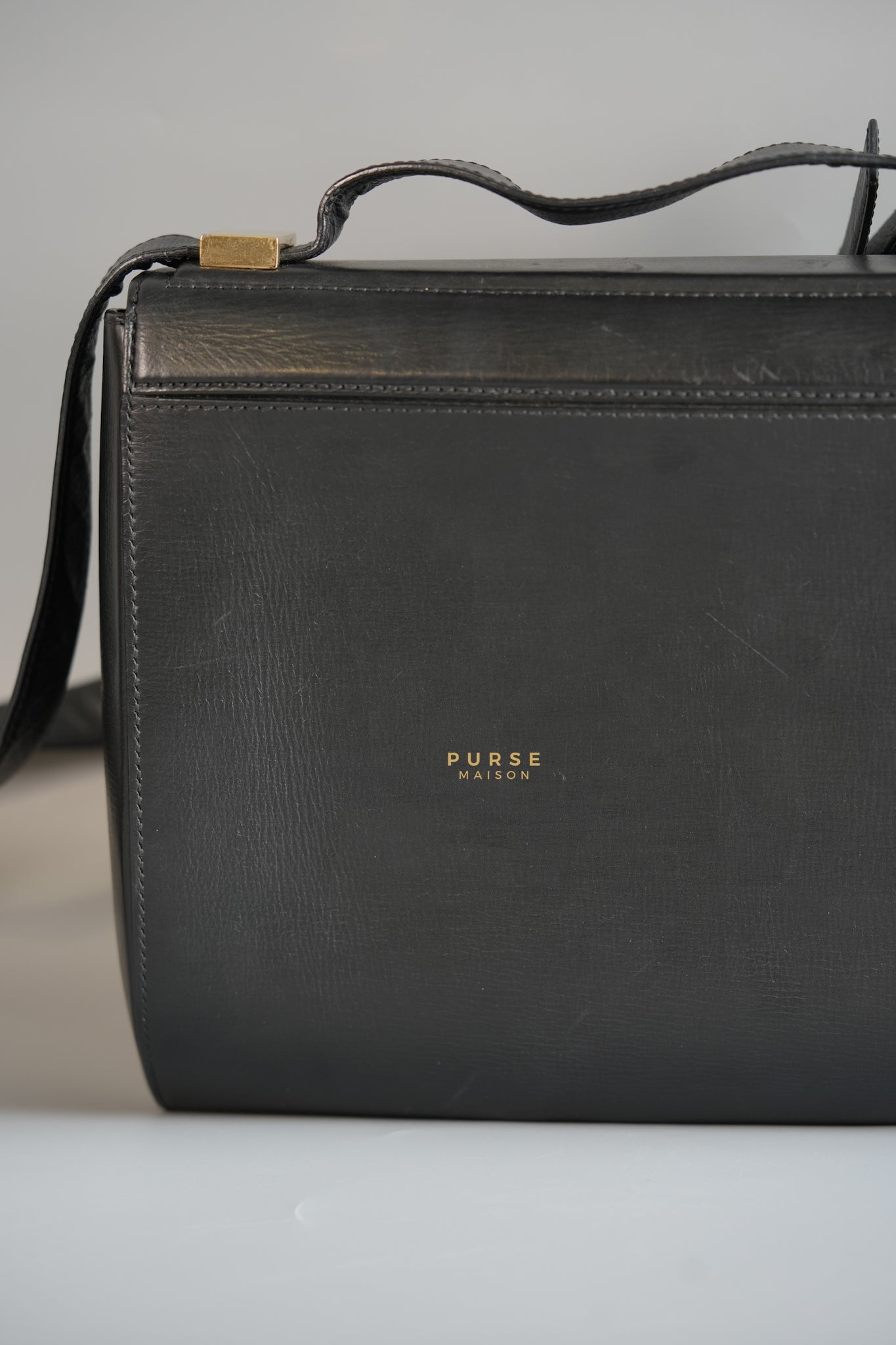 Pandora Box Medium in Black Calfskin Leather | Purse Maison Luxury Bags Shop