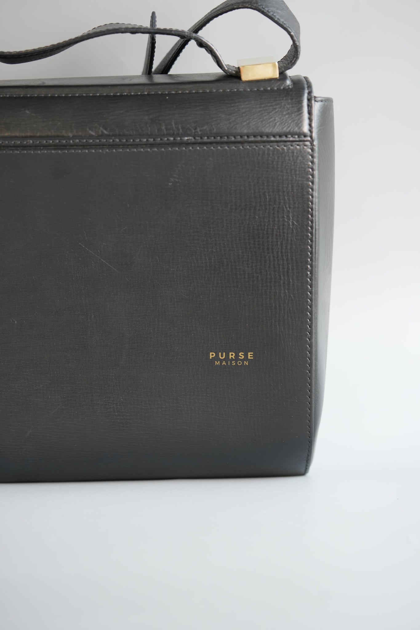 Pandora Box Medium in Black Calfskin Leather | Purse Maison Luxury Bags Shop