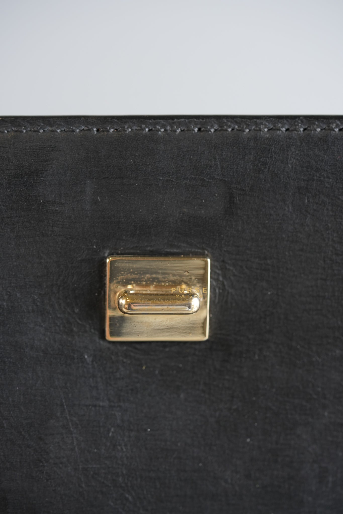 Pandora Box Medium in Black Calfskin Leather | Purse Maison Luxury Bags Shop