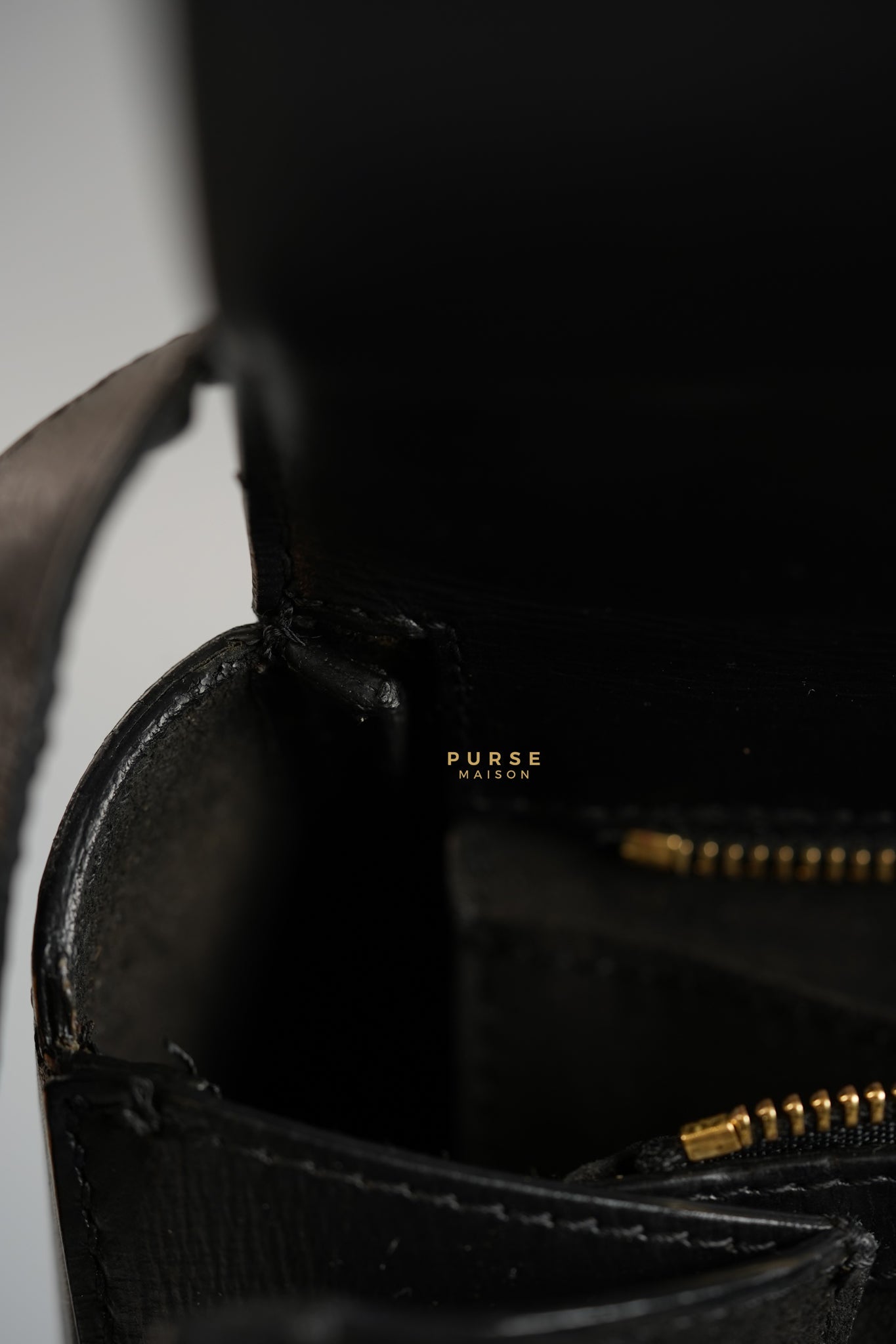 Pandora Box Medium in Black Calfskin Leather | Purse Maison Luxury Bags Shop