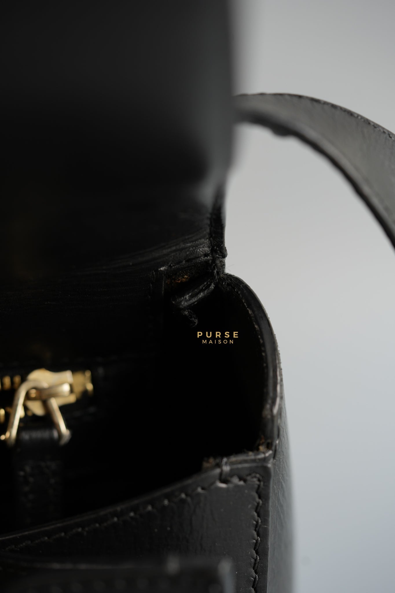 Pandora Box Medium in Black Calfskin Leather | Purse Maison Luxury Bags Shop