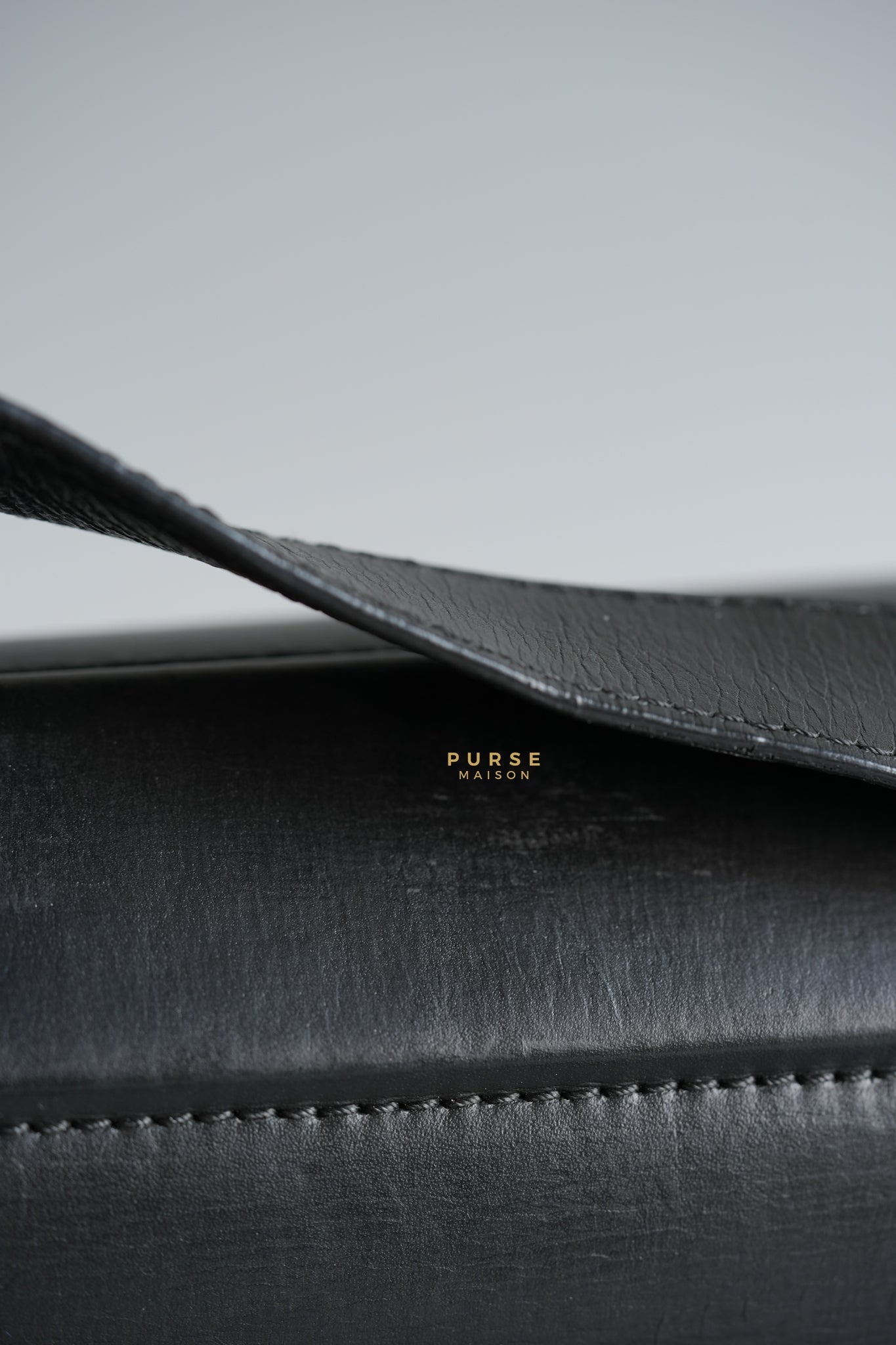 Pandora Box Medium in Black Calfskin Leather | Purse Maison Luxury Bags Shop