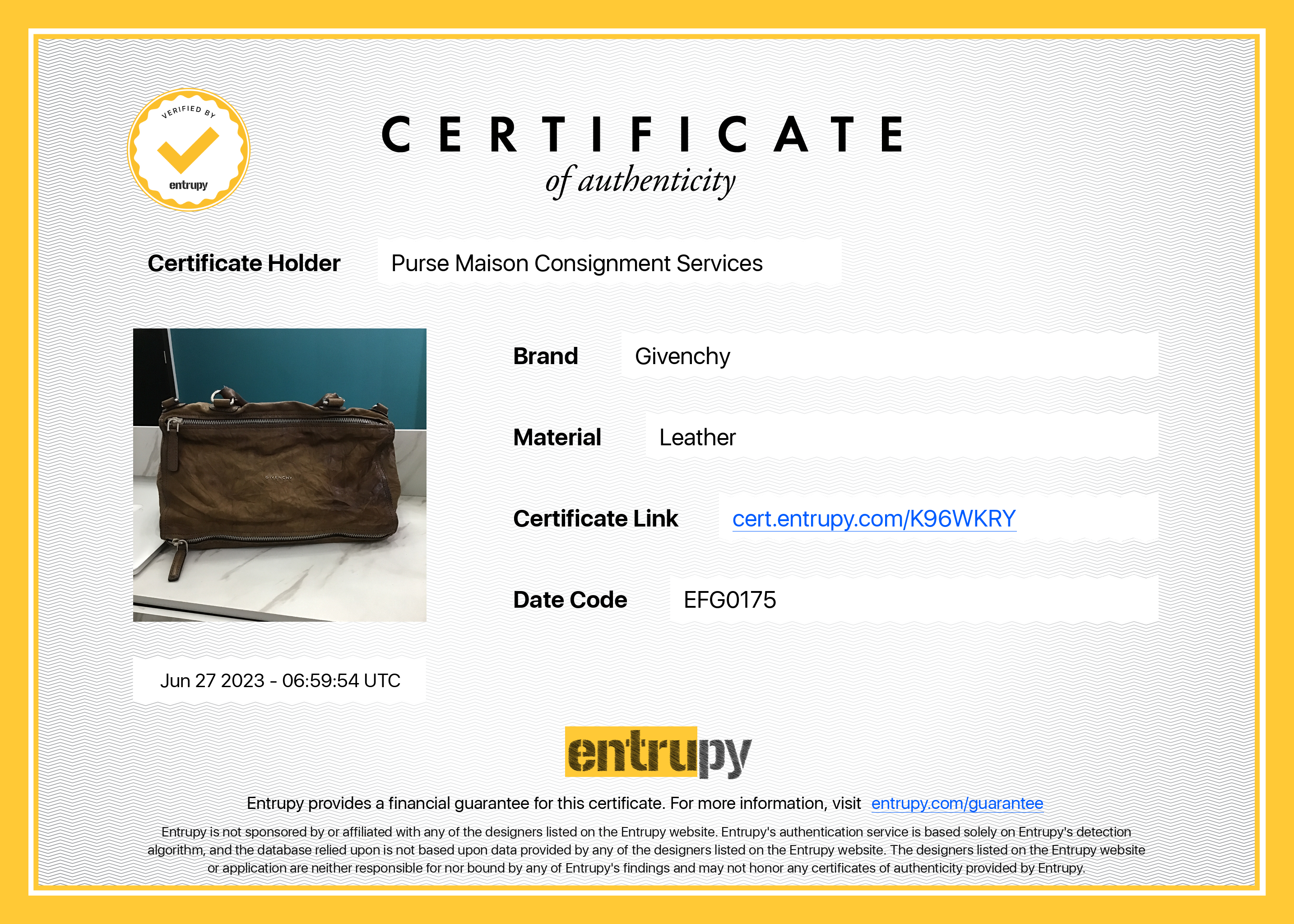 Givenchy Large Pandora Brown Bag in Sheep Leather