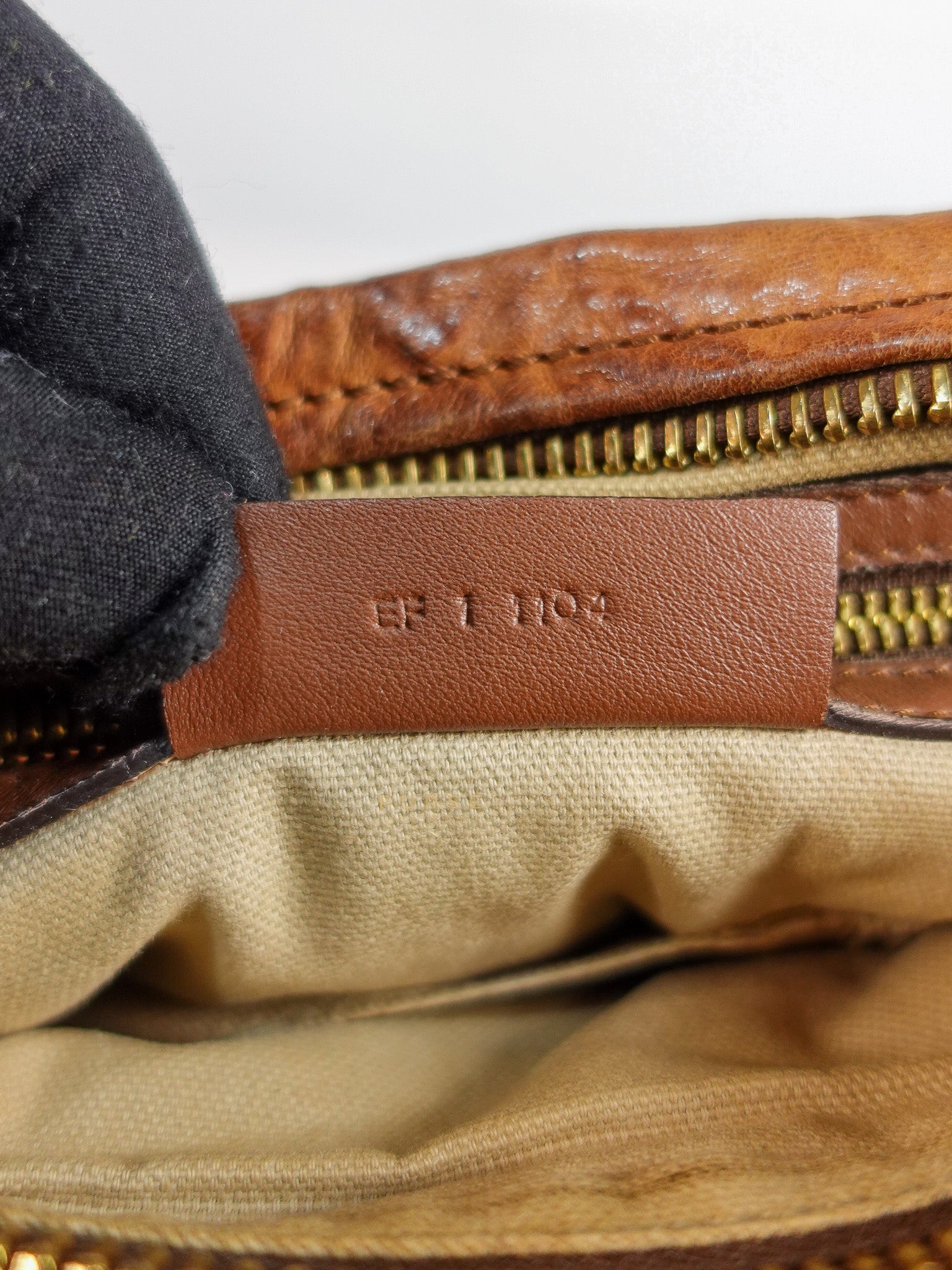 Pandora Medium Bag in Brown Crinkled Sheepskin Leather & Gold Hardware | Purse Maison Luxury Bags Shop
