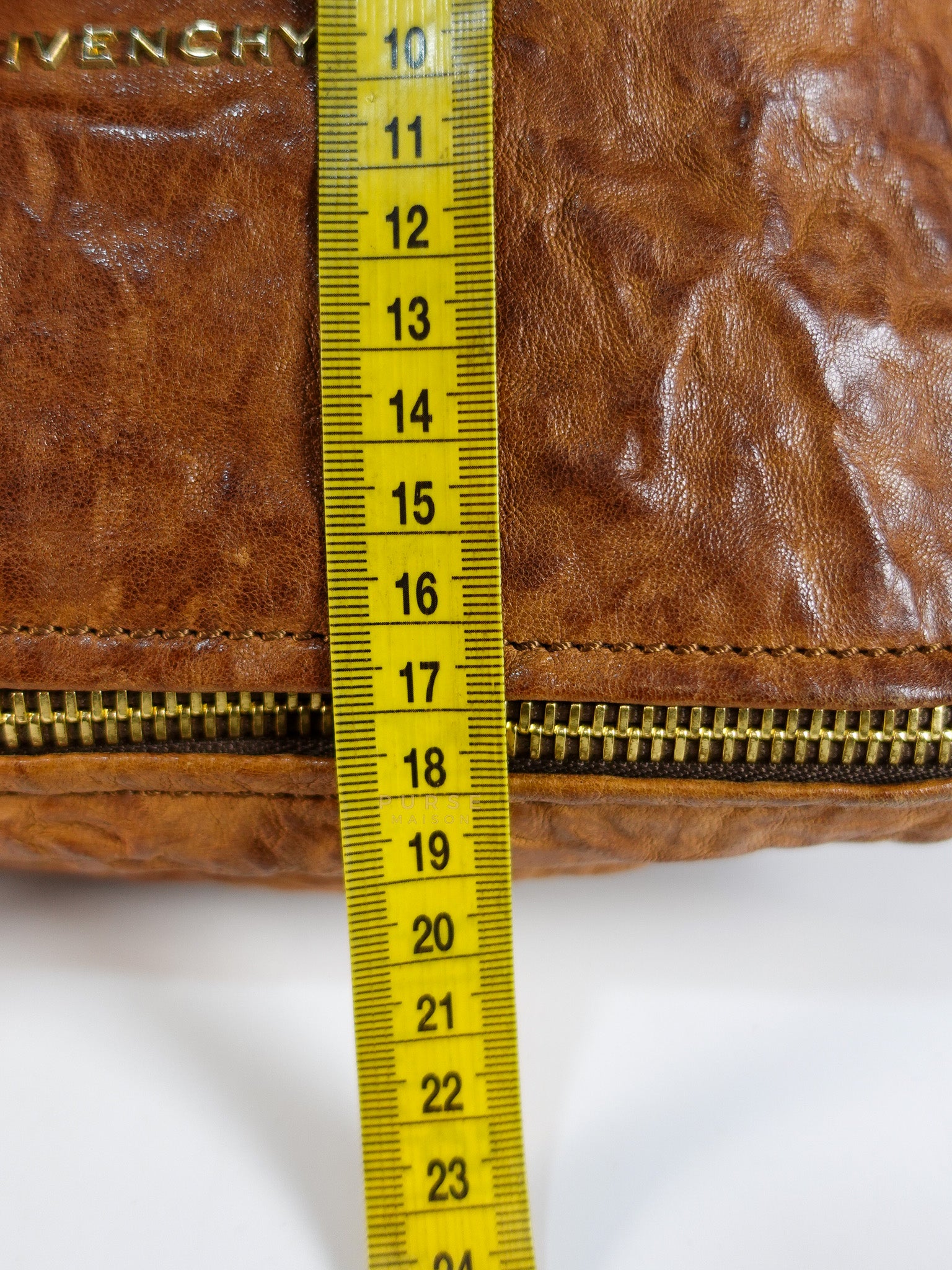 Pandora Medium Bag in Brown Crinkled Sheepskin Leather & Gold Hardware | Purse Maison Luxury Bags Shop