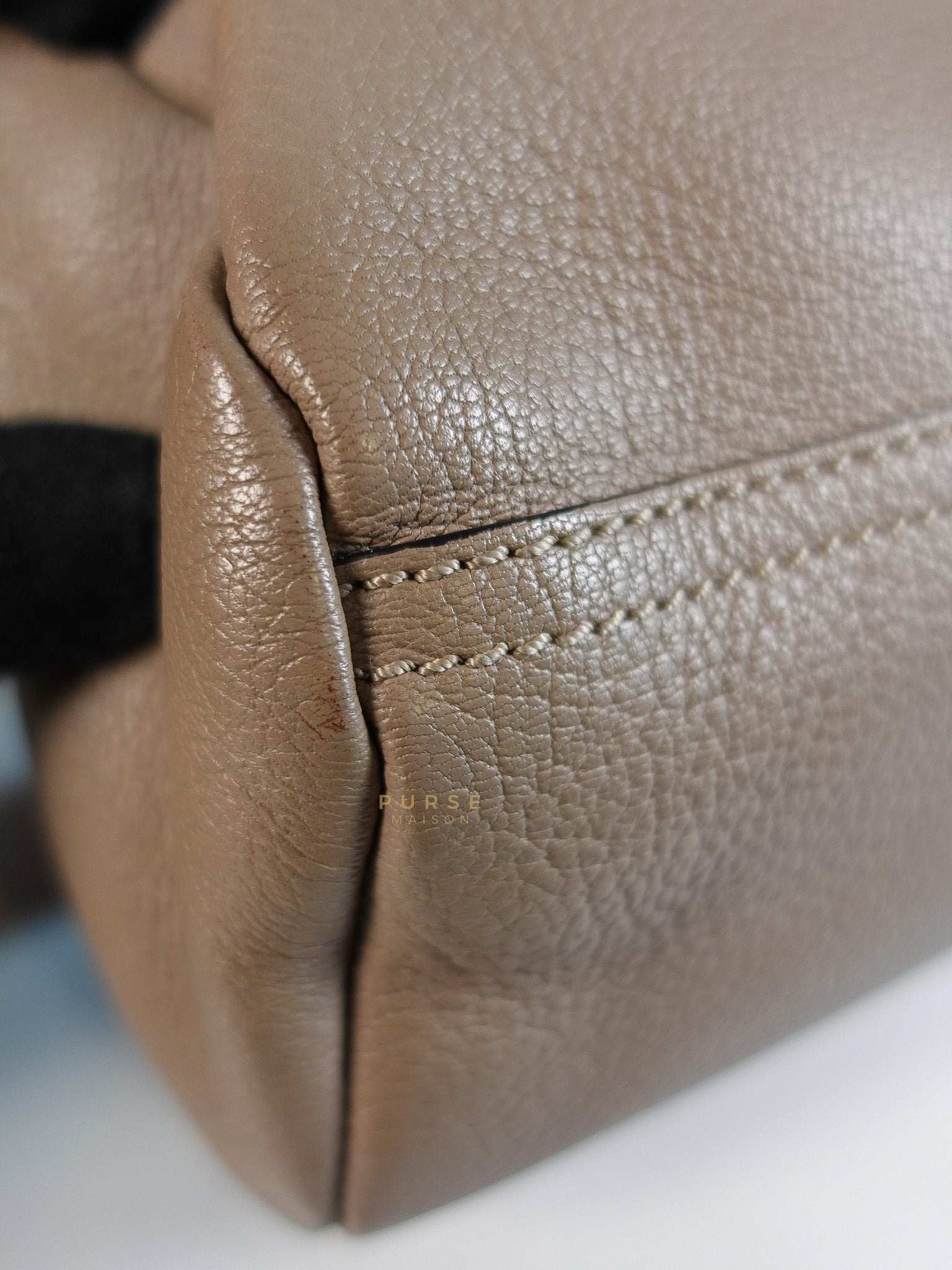 Pandora Mini Shoulder Bag in Beige & Silver Hardware | Purse Maison Luxury Bags Shop