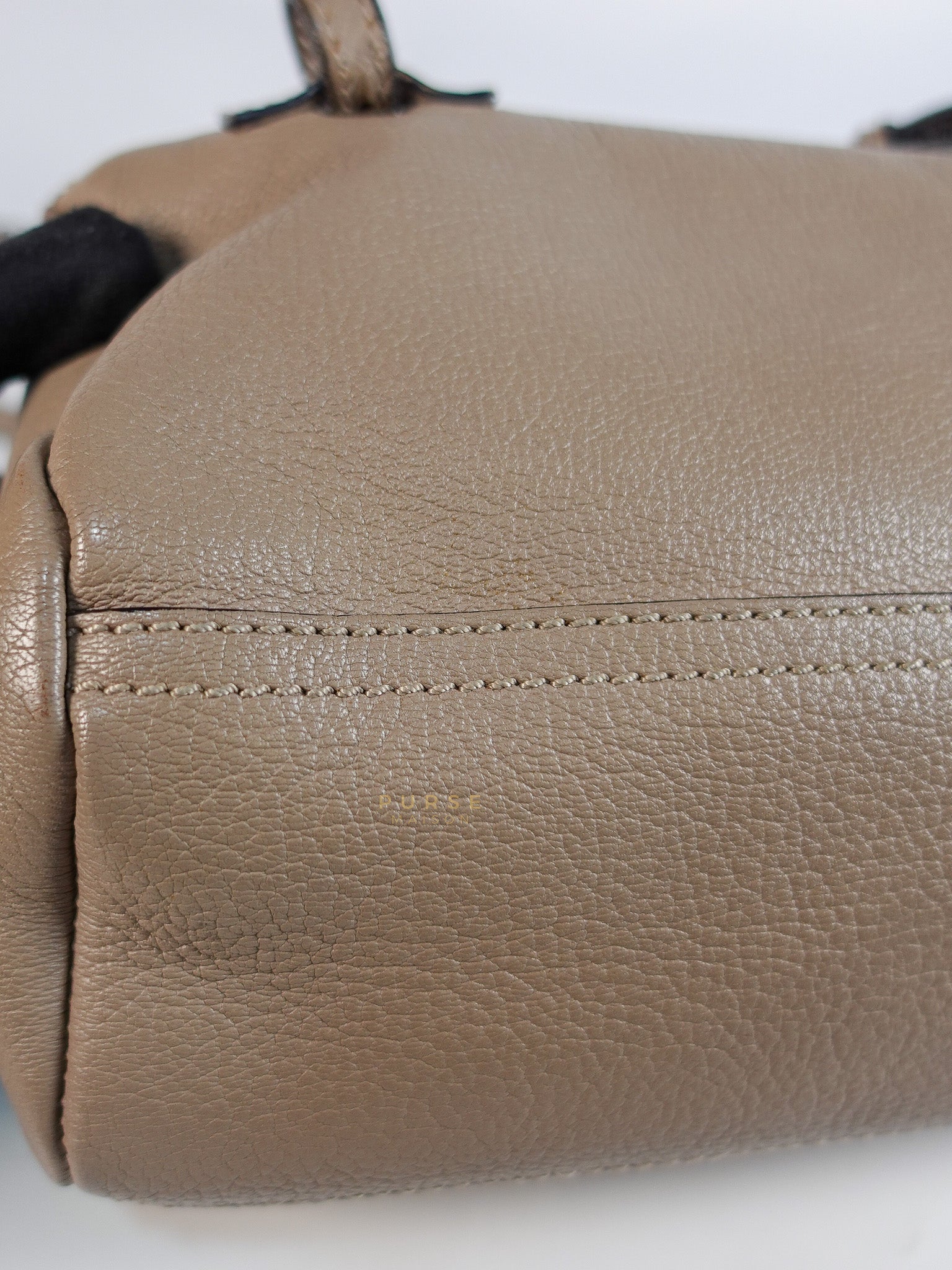 Pandora Mini Shoulder Bag in Beige & Silver Hardware | Purse Maison Luxury Bags Shop