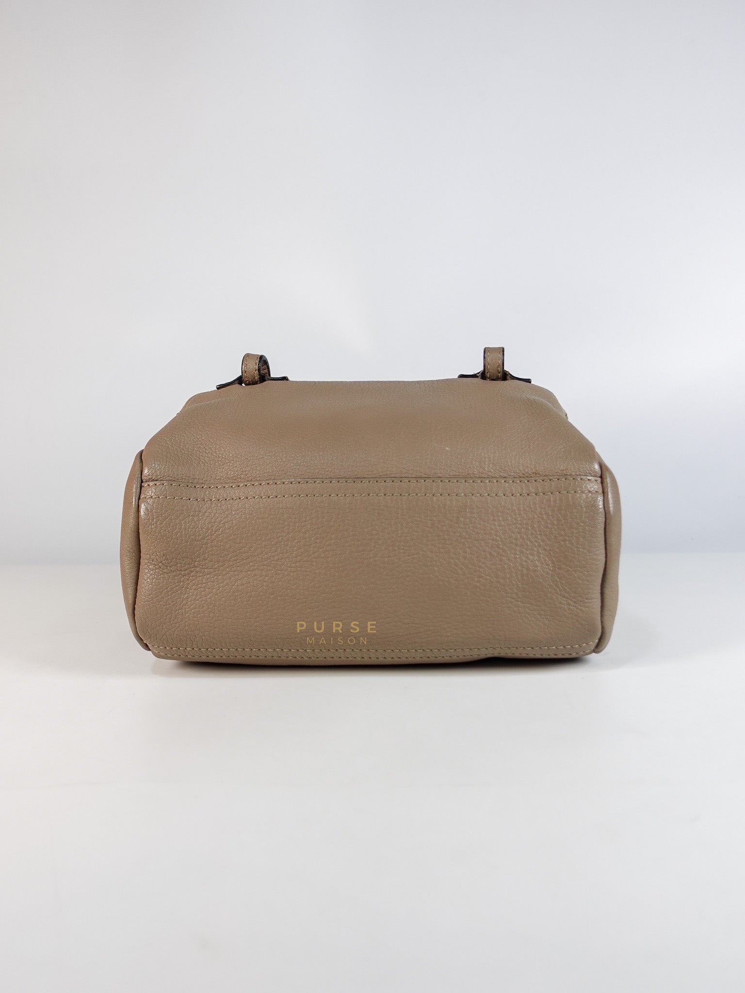 Pandora Mini Shoulder Bag in Beige & Silver Hardware | Purse Maison Luxury Bags Shop
