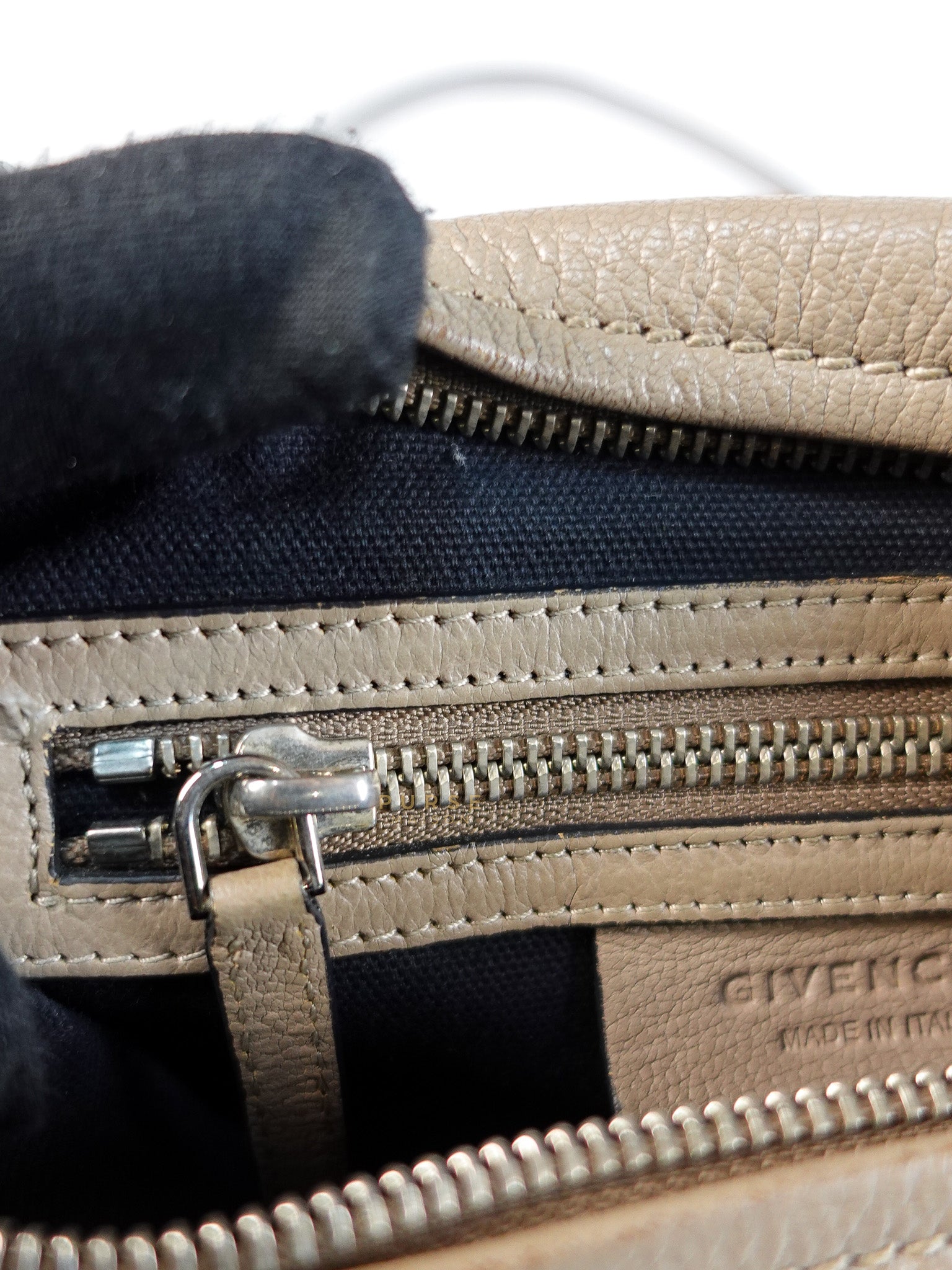 Pandora Mini Shoulder Bag in Beige & Silver Hardware | Purse Maison Luxury Bags Shop