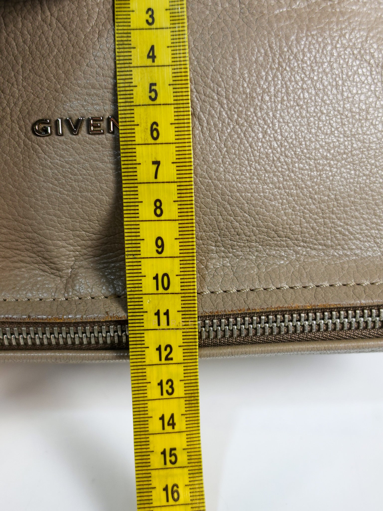 Pandora Mini Shoulder Bag in Beige & Silver Hardware | Purse Maison Luxury Bags Shop