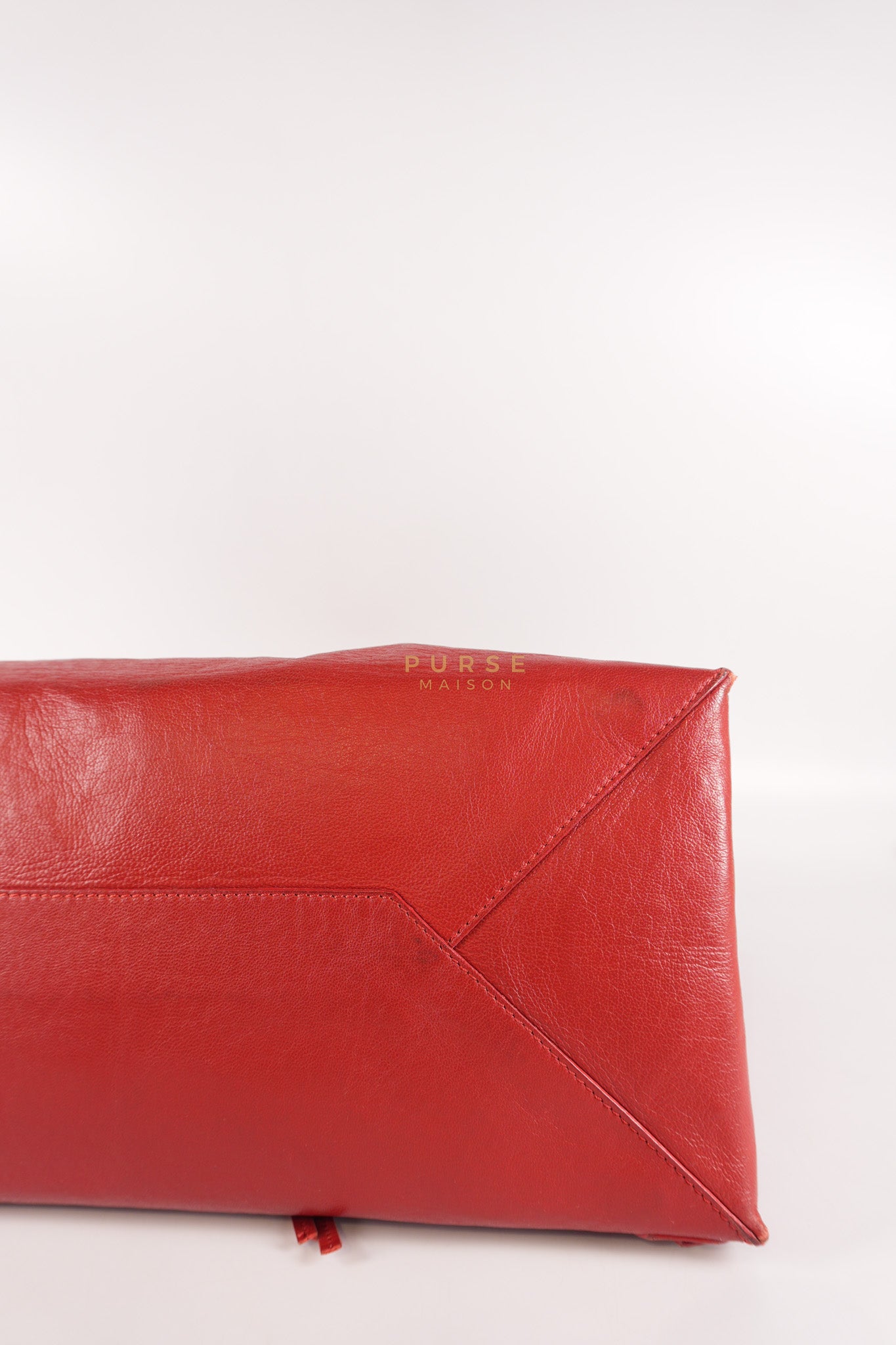 Papier A4 40 in Red Calfskin Leather Tote Bag | Purse Maison Luxury Bags Shop