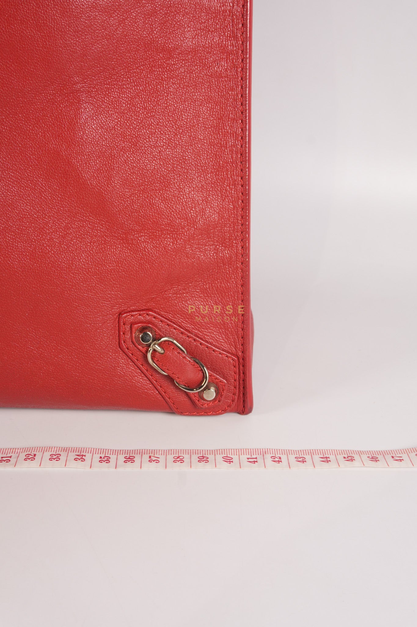 Papier A4 40 in Red Calfskin Leather Tote Bag | Purse Maison Luxury Bags Shop