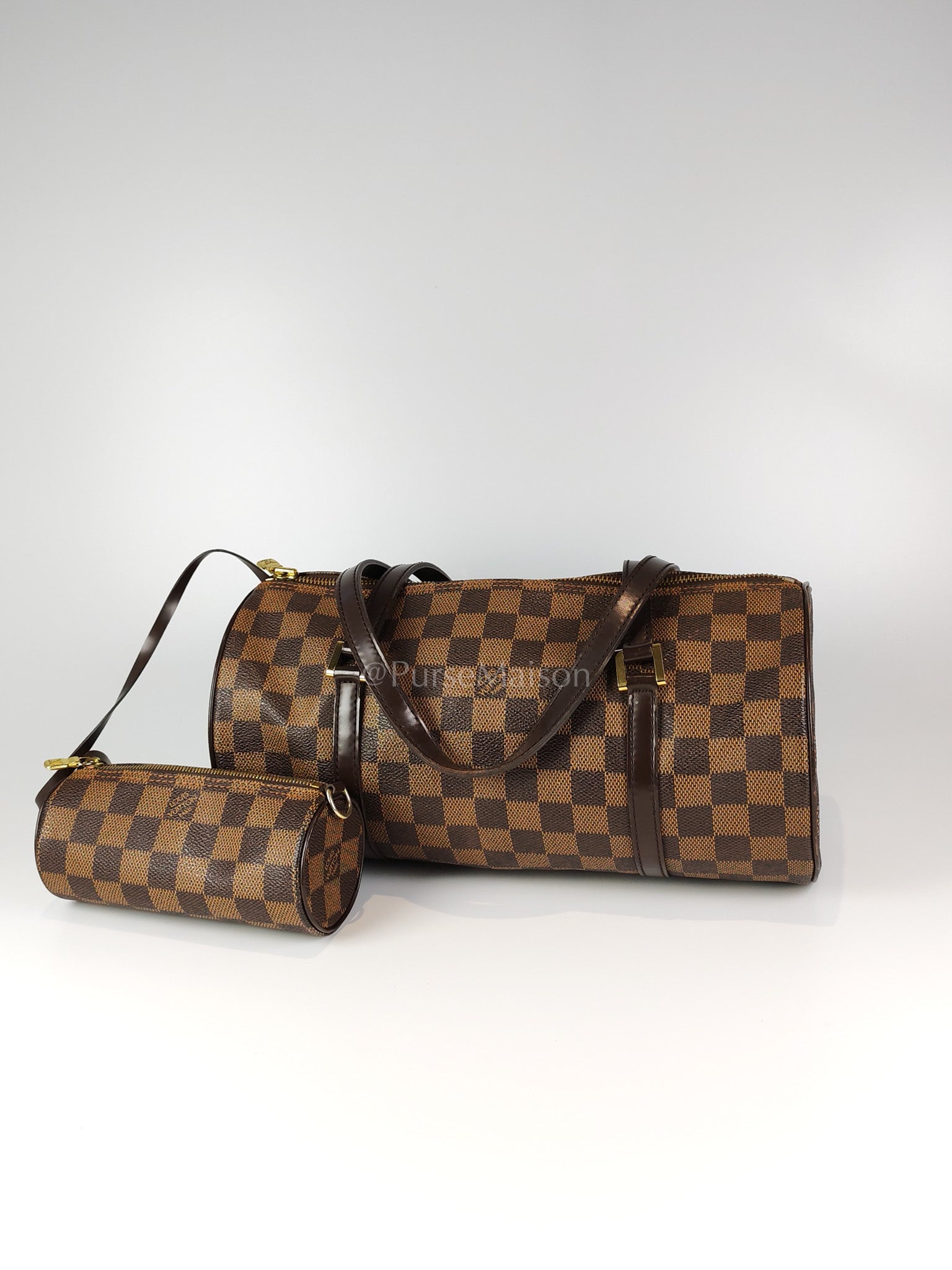Papillon 30 In Damier Ebene Canvas Shoulder Bag | Purse Maison Luxury Bags Shop
