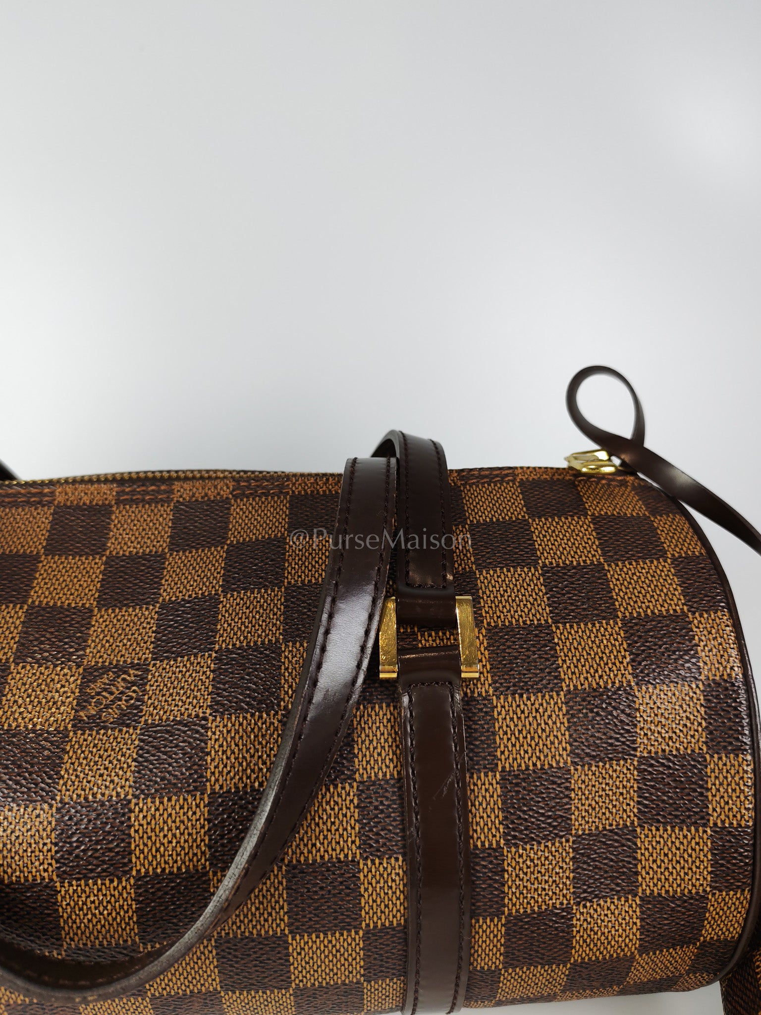 Papillon 30 In Damier Ebene Canvas Shoulder Bag | Purse Maison Luxury Bags Shop