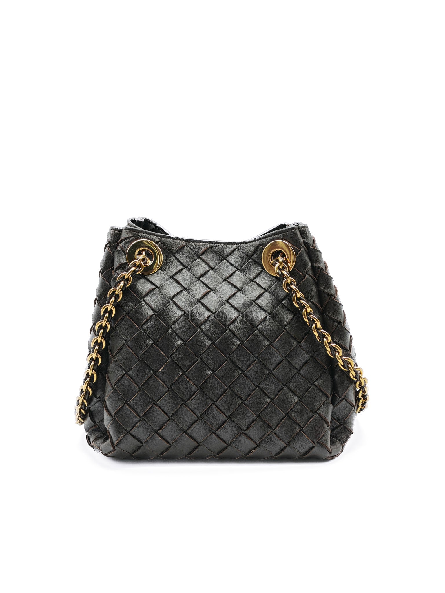 Parachute Small in Fondant Intrecciato Leather Chain Bag | Purse Maison Luxury Bags Shop