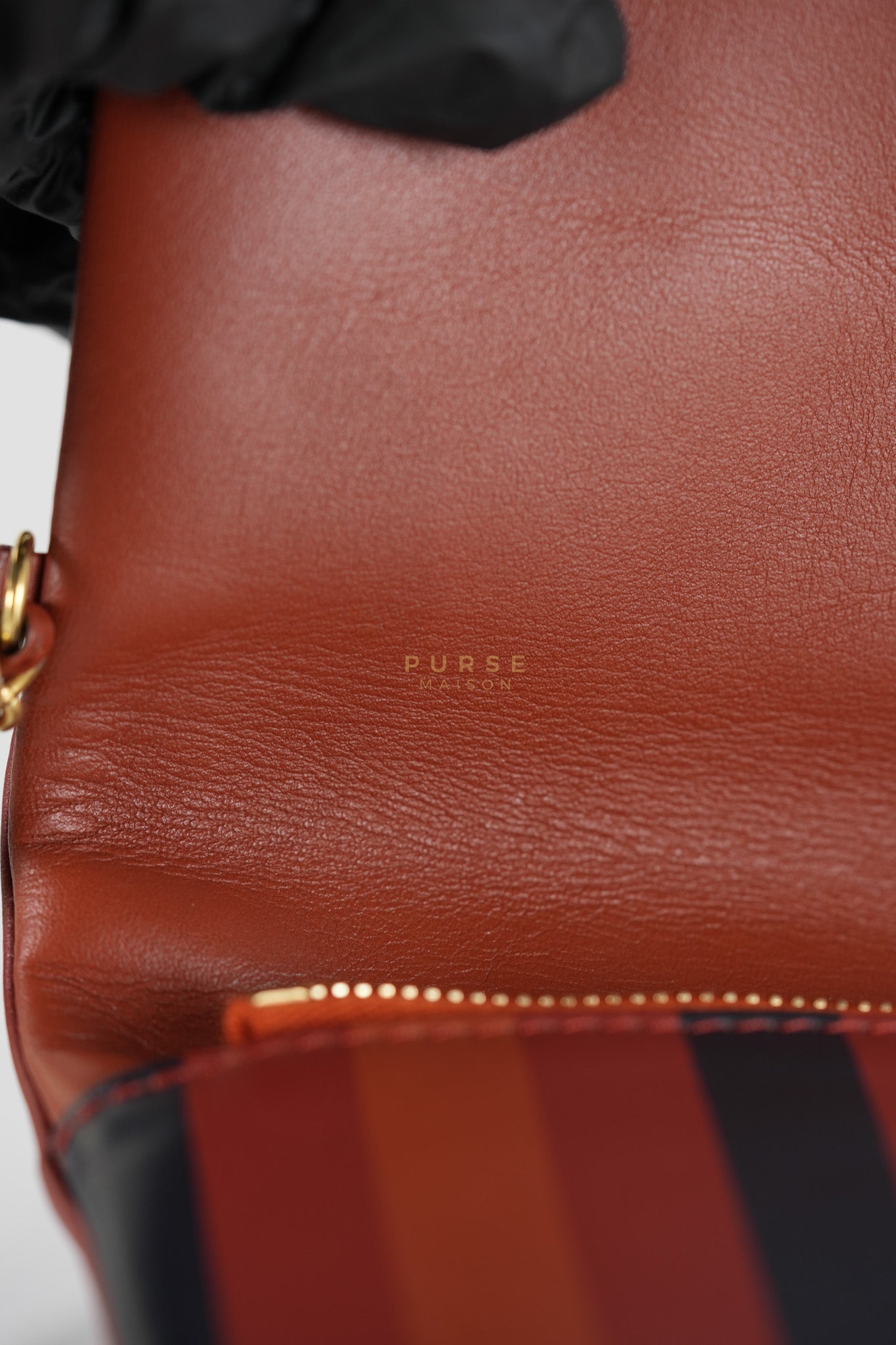 Paris-Greece Striped Foldover Clutch (Series 25) | Purse Maison Luxury Bags Shop