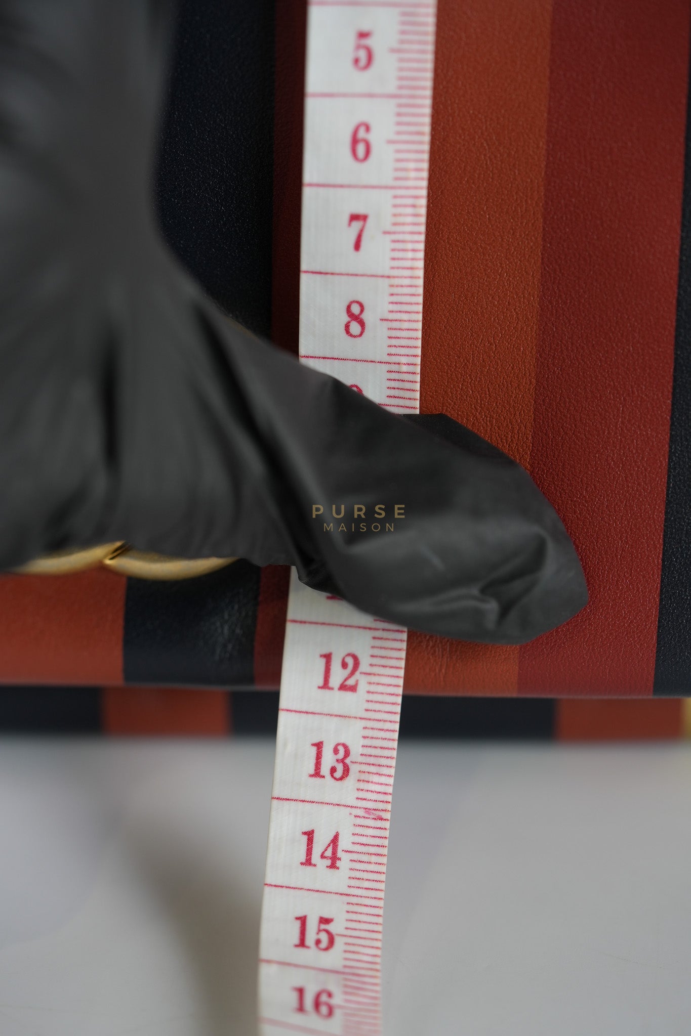 Paris-Greece Striped Foldover Clutch (Series 25) | Purse Maison Luxury Bags Shop