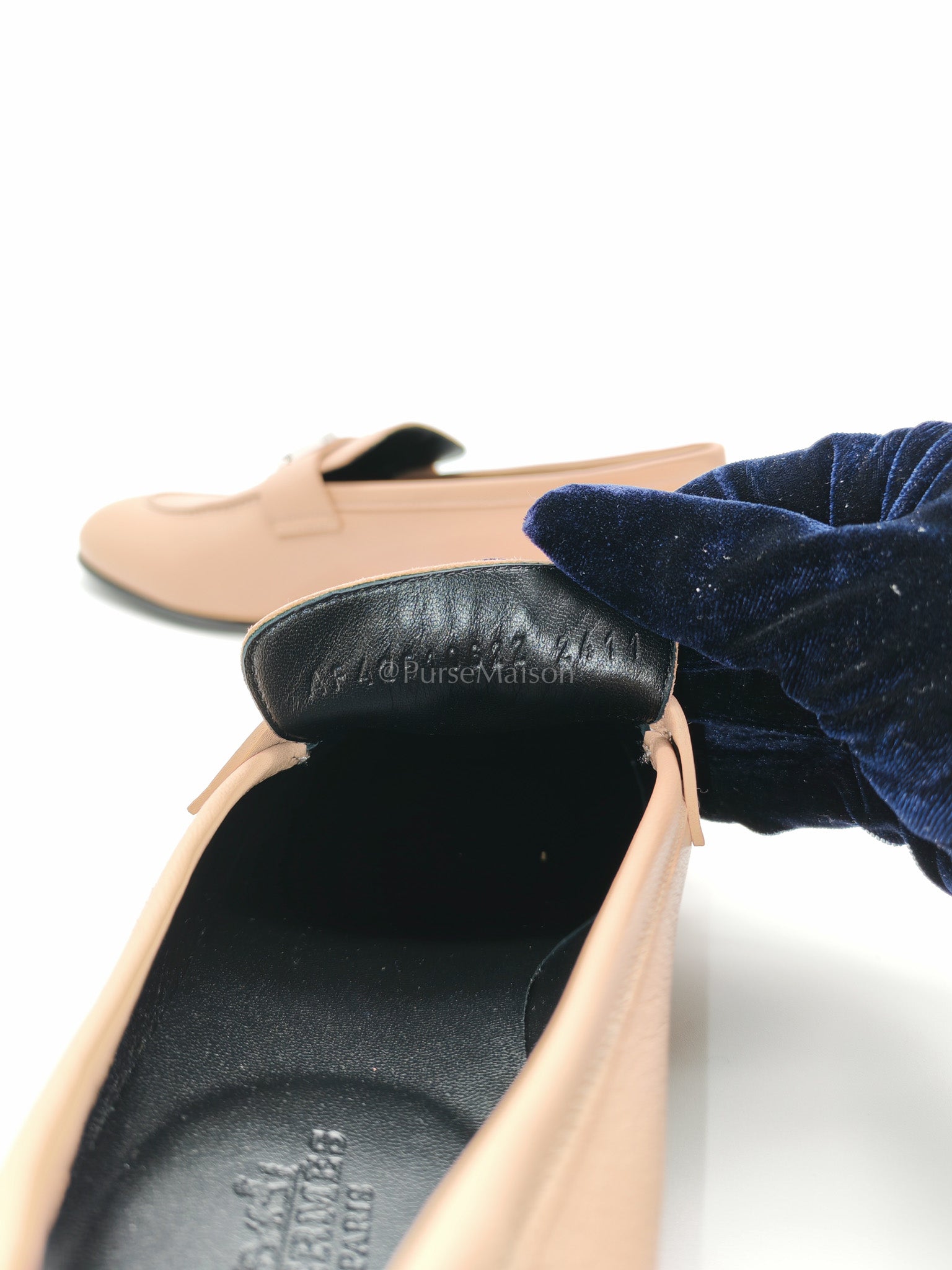 Paris Loafers Chevre Beige Size 39.5 EU (26 cm) | Purse Maison Luxury Bags Shop