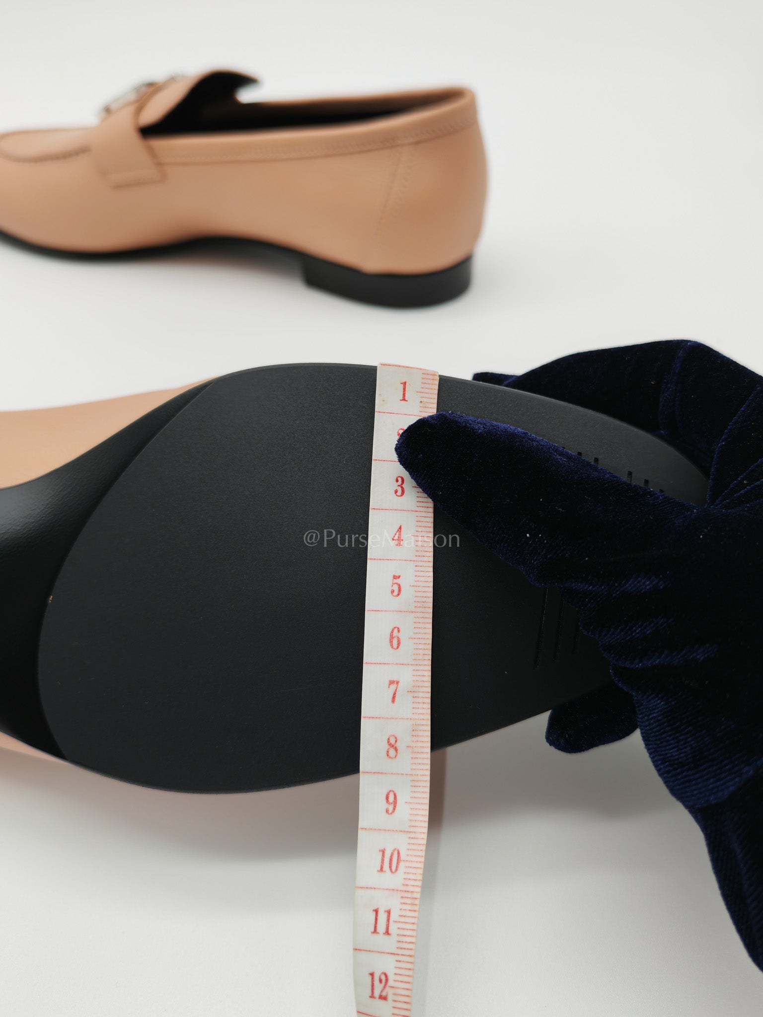 Paris Loafers Chevre Beige Size 39.5 EU (26 cm) | Purse Maison Luxury Bags Shop