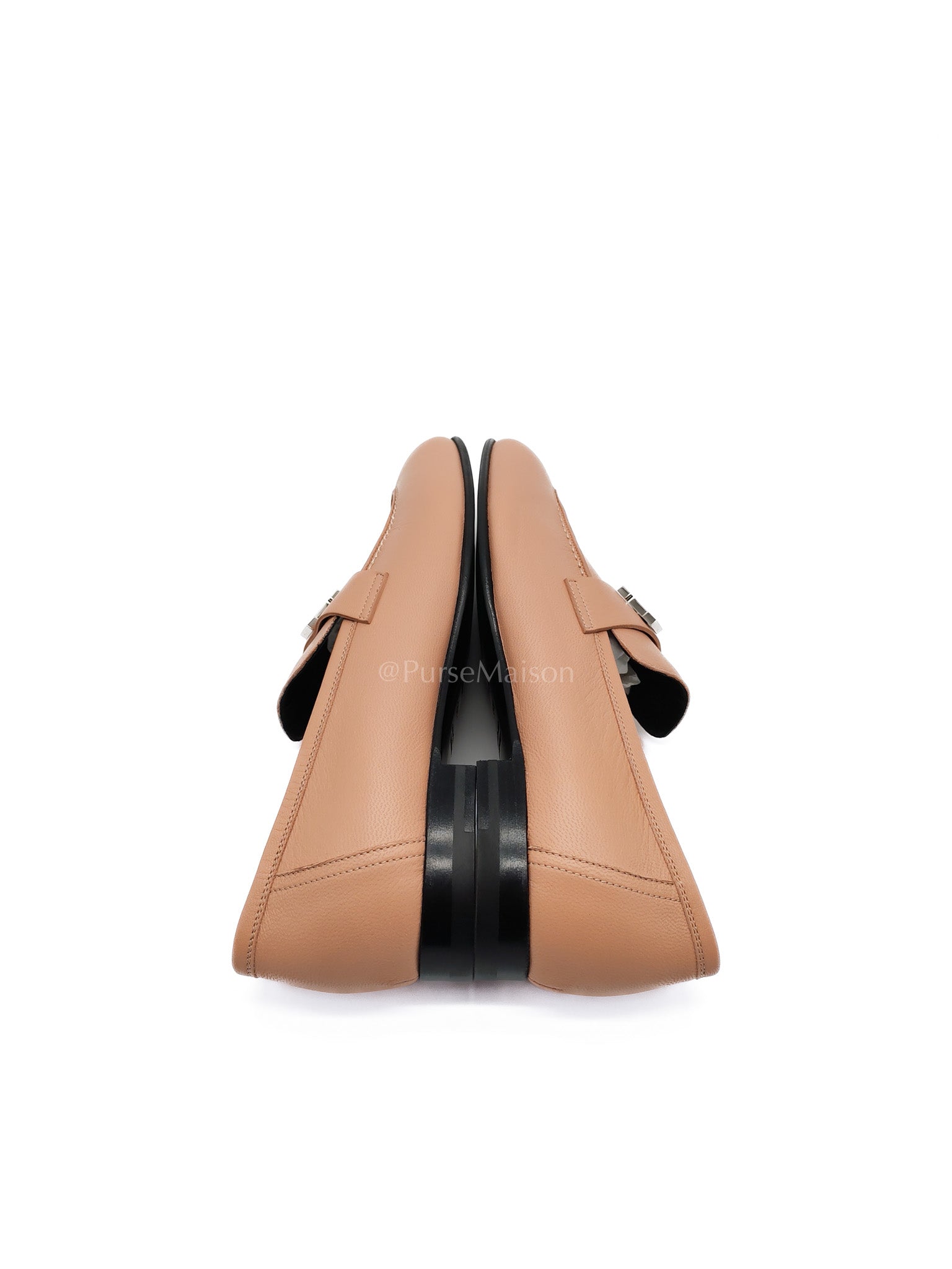 Paris Loafers Chevre Beige Size 39.5 EU (26 cm) | Purse Maison Luxury Bags Shop