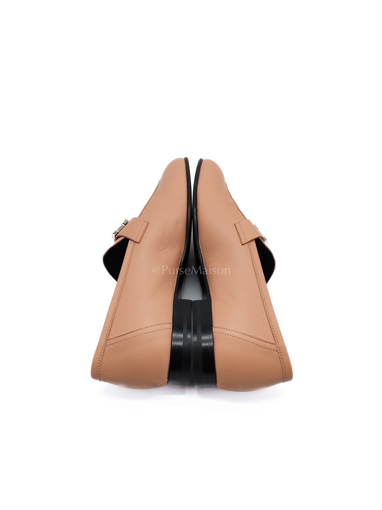 Paris Loafers Chevre Beige Size 39.5 EU (26 cm) | Purse Maison Luxury Bags Shop