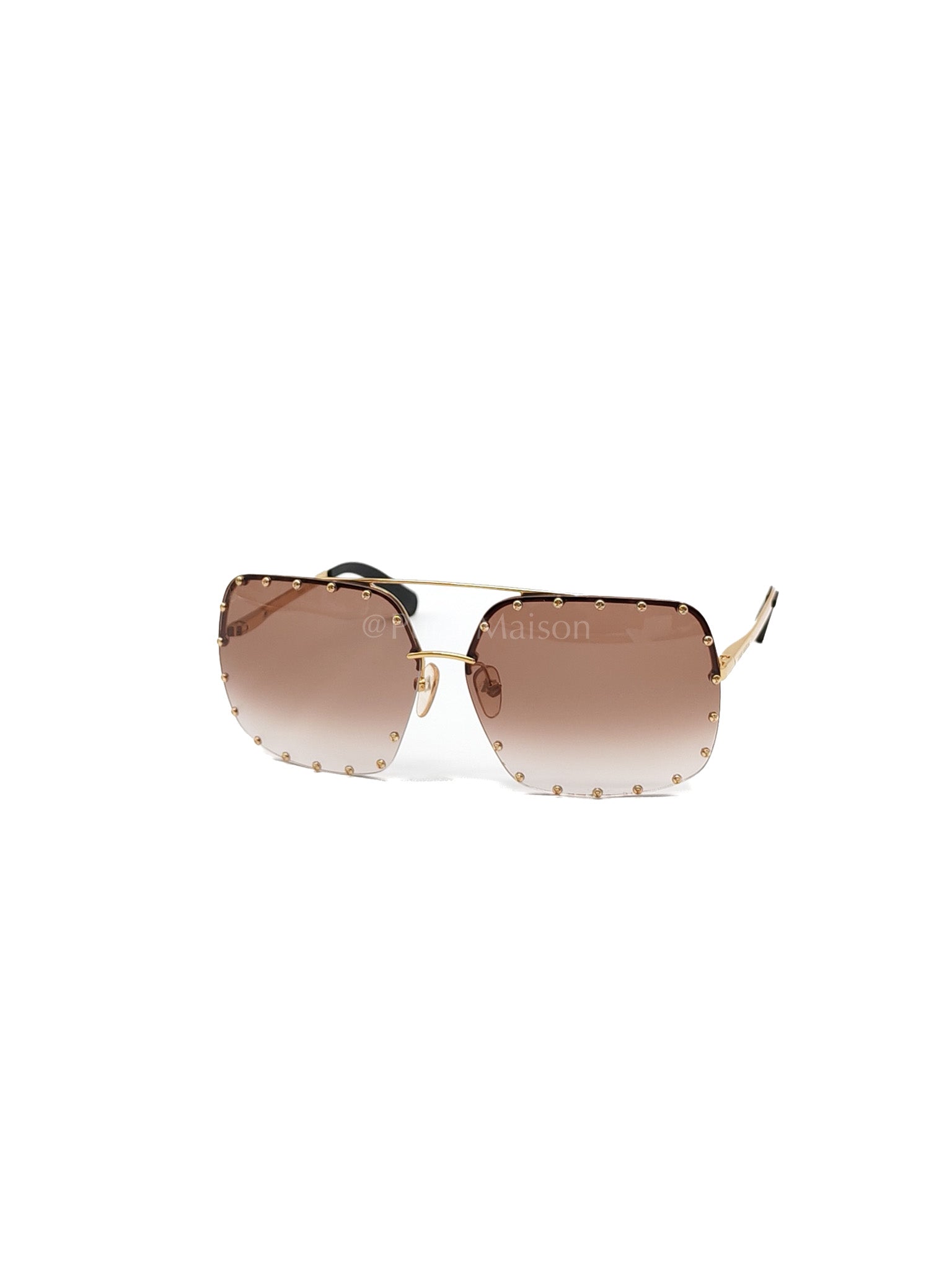 Party Square Sunglasses Women's Brown | Purse Maison Luxury Bags Shop