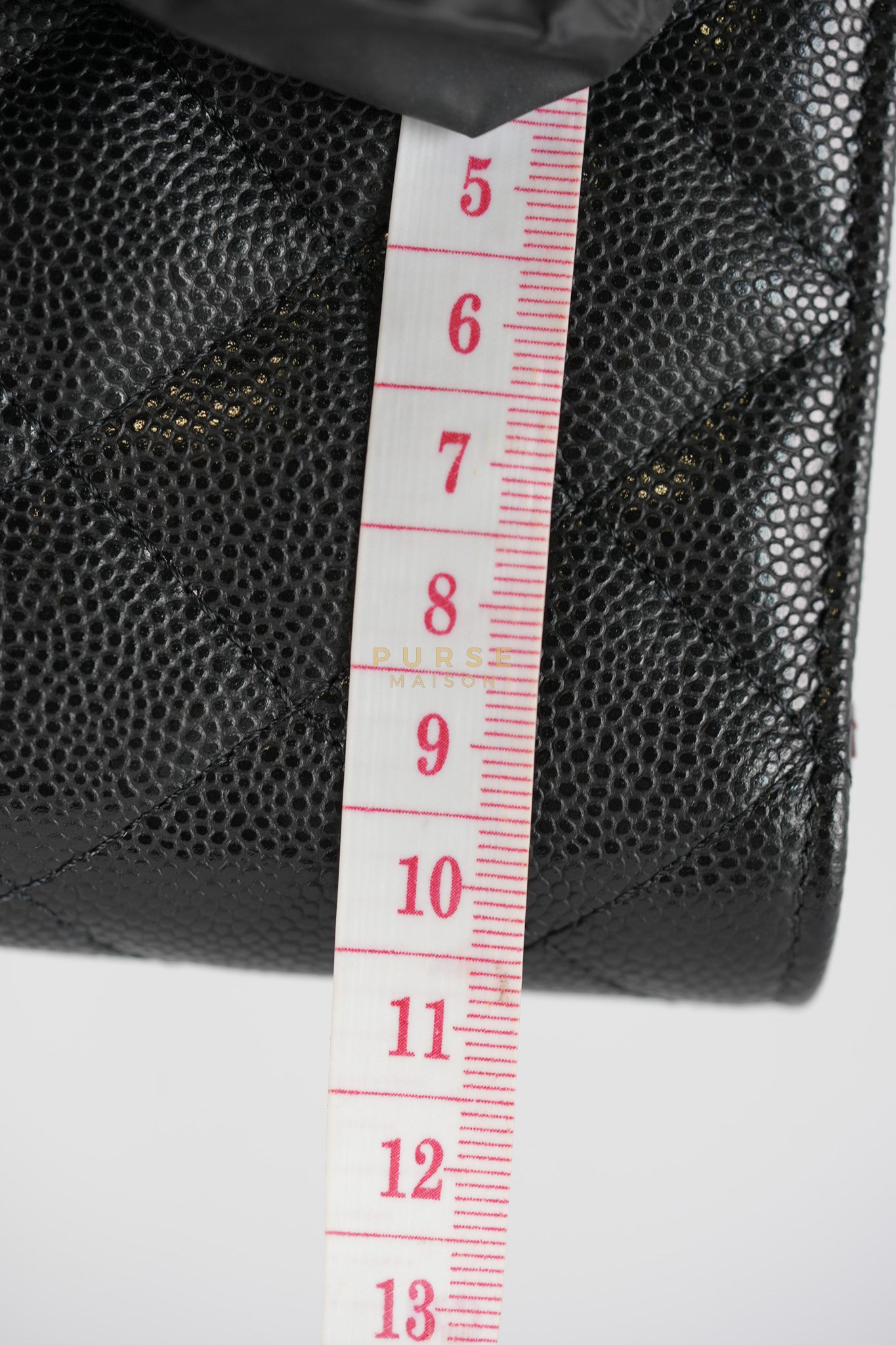 Passport Holder Black in Caviar Leather and Gold Hardware (Microchip)