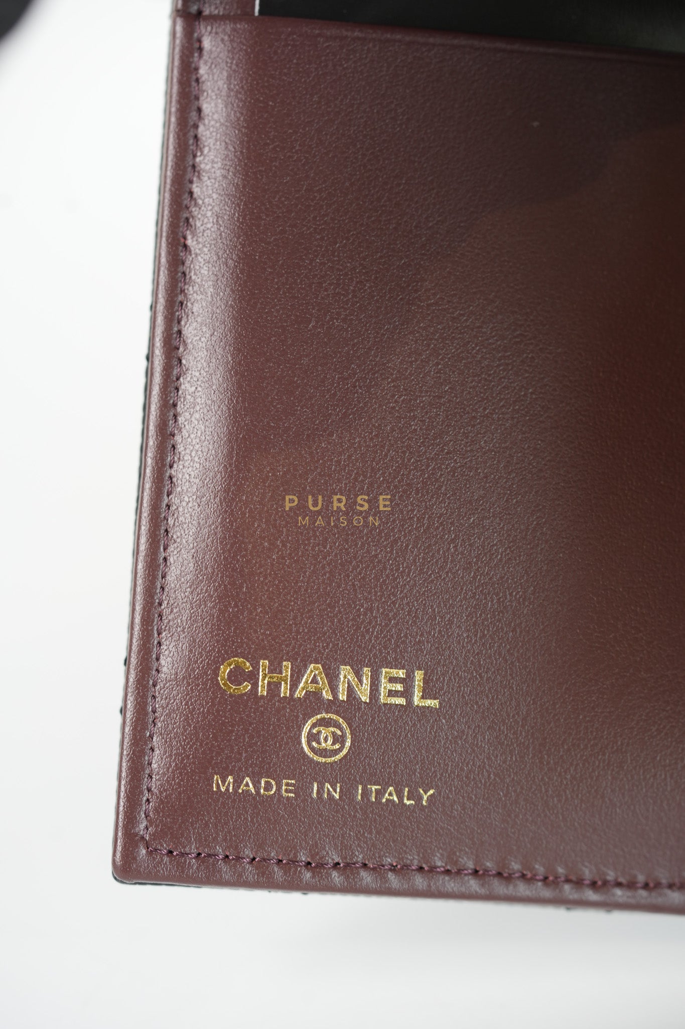 Passport Holder Black in Caviar Leather and Gold Hardware (Microchip)