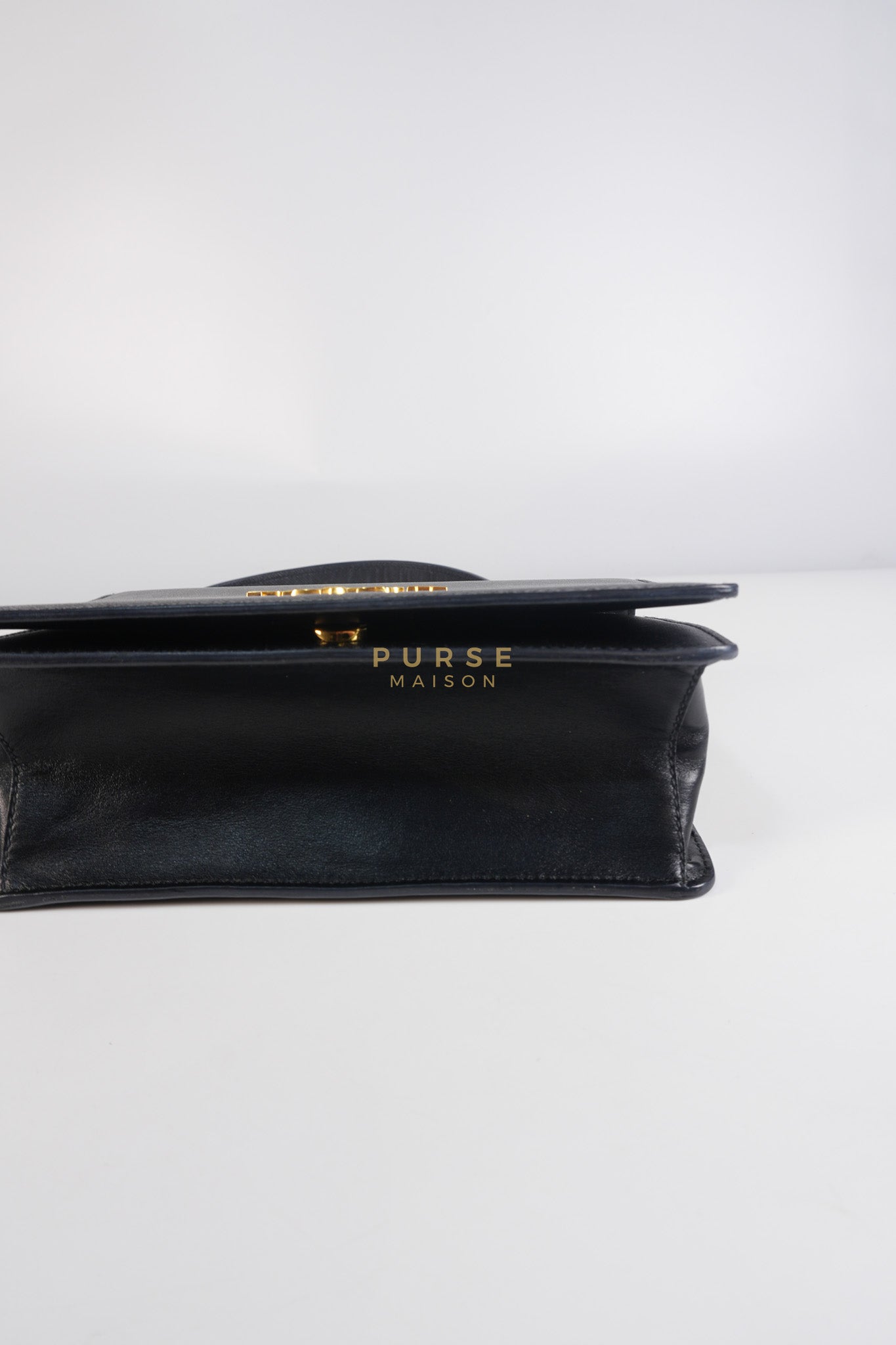 Pattina Black Saffiano Leather Chain Shoulder Bag | Purse Maison Luxury Bags Shop
