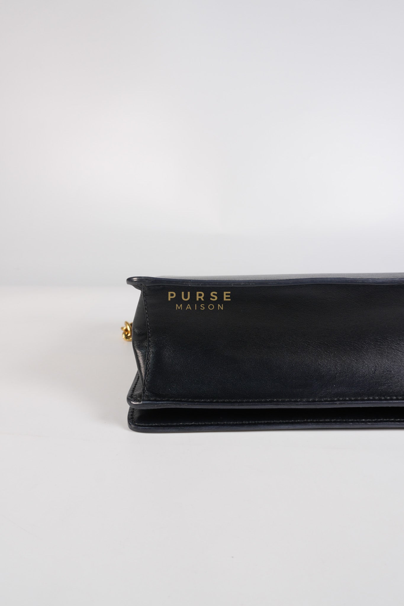 Pattina Black Saffiano Leather Chain Shoulder Bag | Purse Maison Luxury Bags Shop