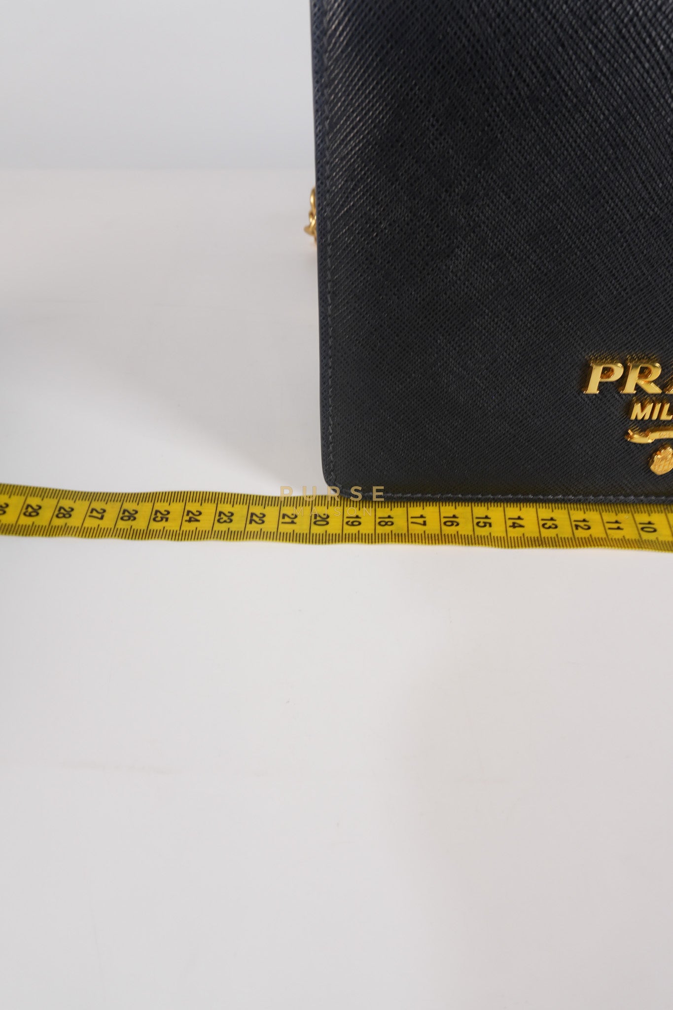 Pattina Black Saffiano Leather Chain Shoulder Bag | Purse Maison Luxury Bags Shop