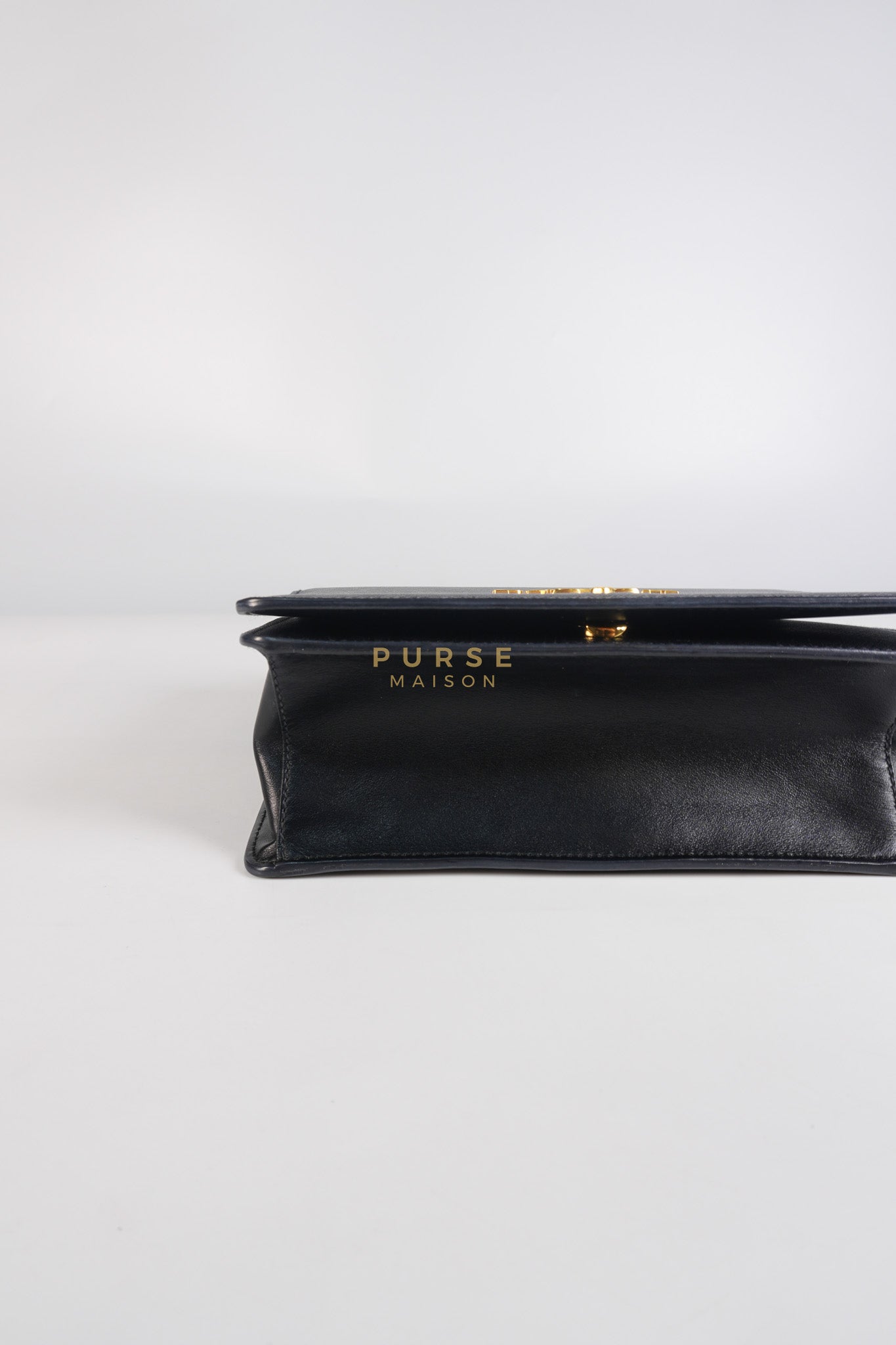 Pattina Black Saffiano Leather Chain Shoulder Bag | Purse Maison Luxury Bags Shop