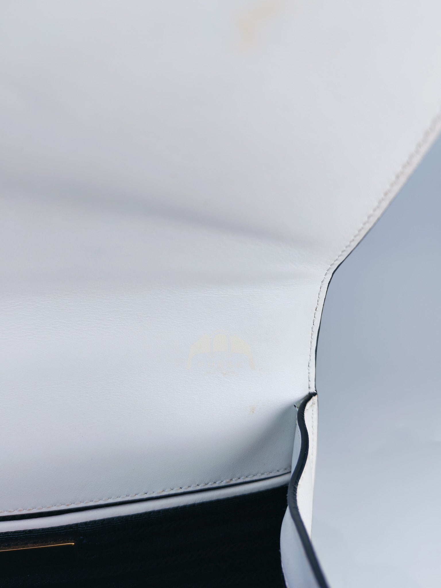 Pattina in Bianco Saffiano Leather Chain Shoulder Bag | Purse Maison Luxury Bags Shop