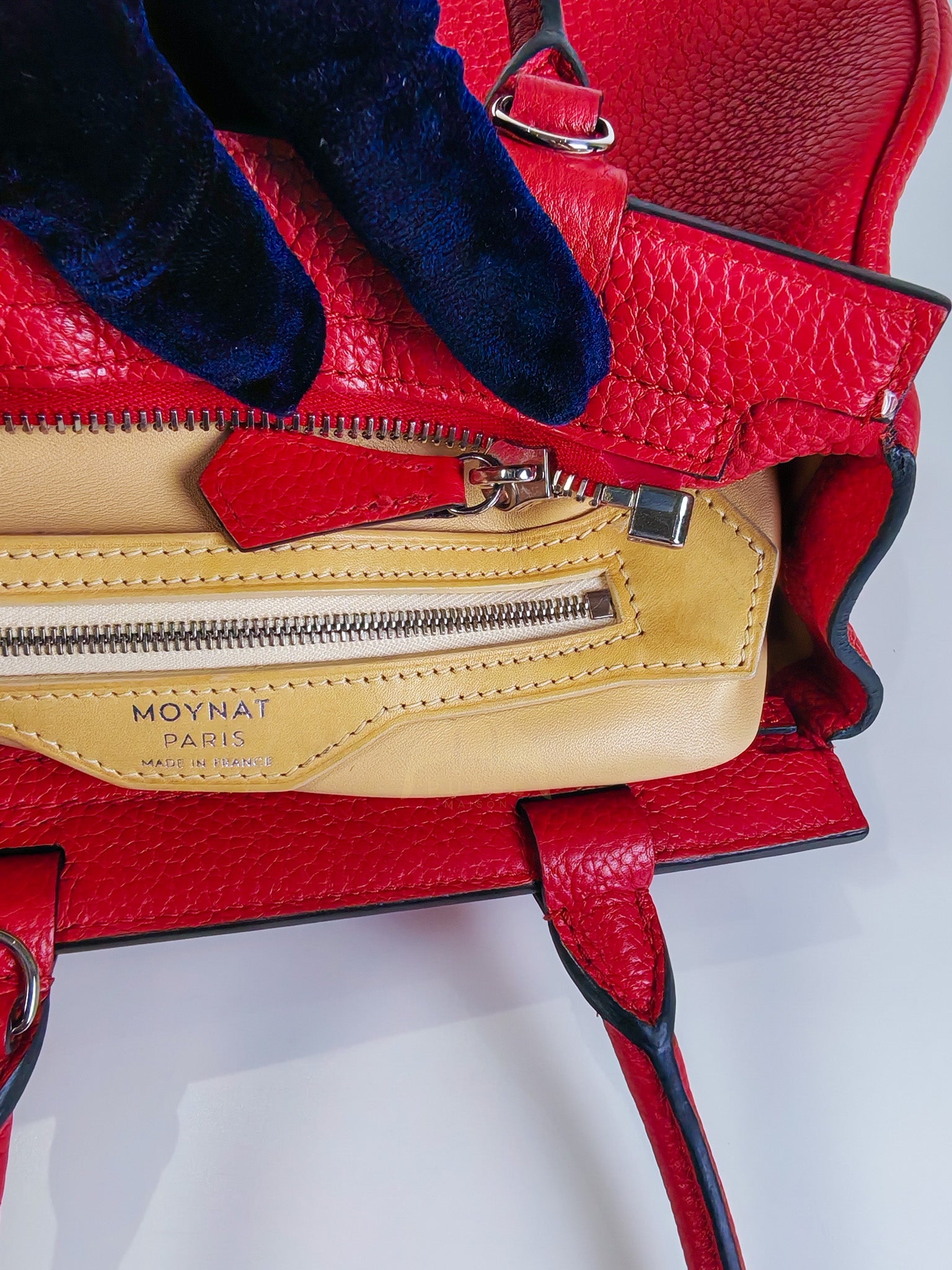 Pauline Bag Petit in Red Grained Taurillon Leather | Purse Maison Luxury Bags Shop